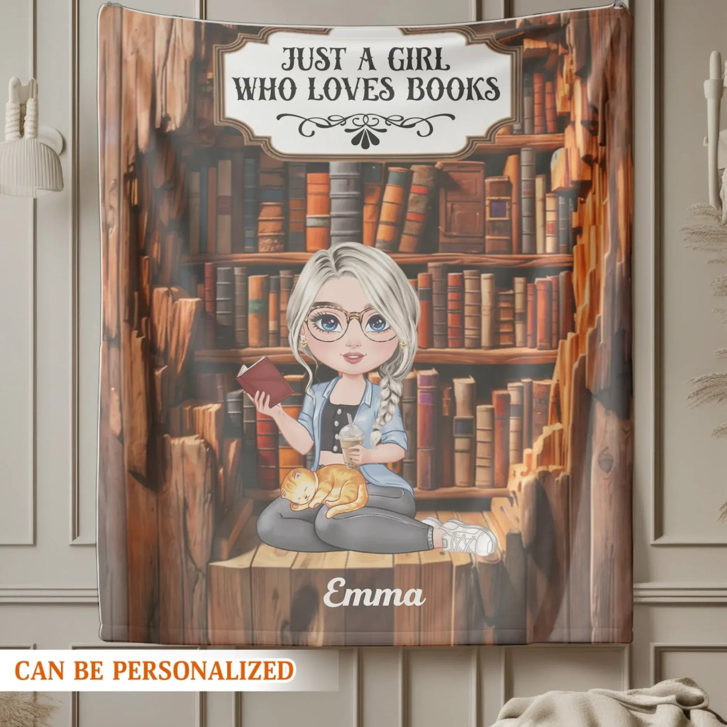 Lost In An Old Wooden House Filled With Wonderful Books - Personalized Books Lovers Custom Blanket