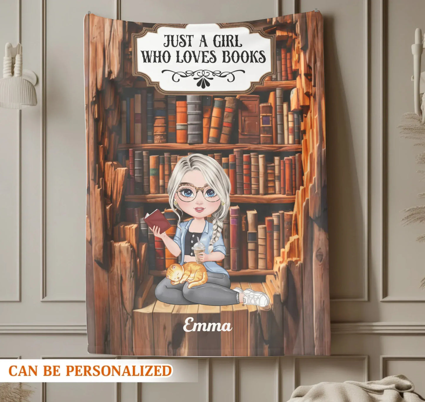 Lost In An Old Wooden House Filled With Wonderful Books - Personalized Books Lovers Custom Blanket