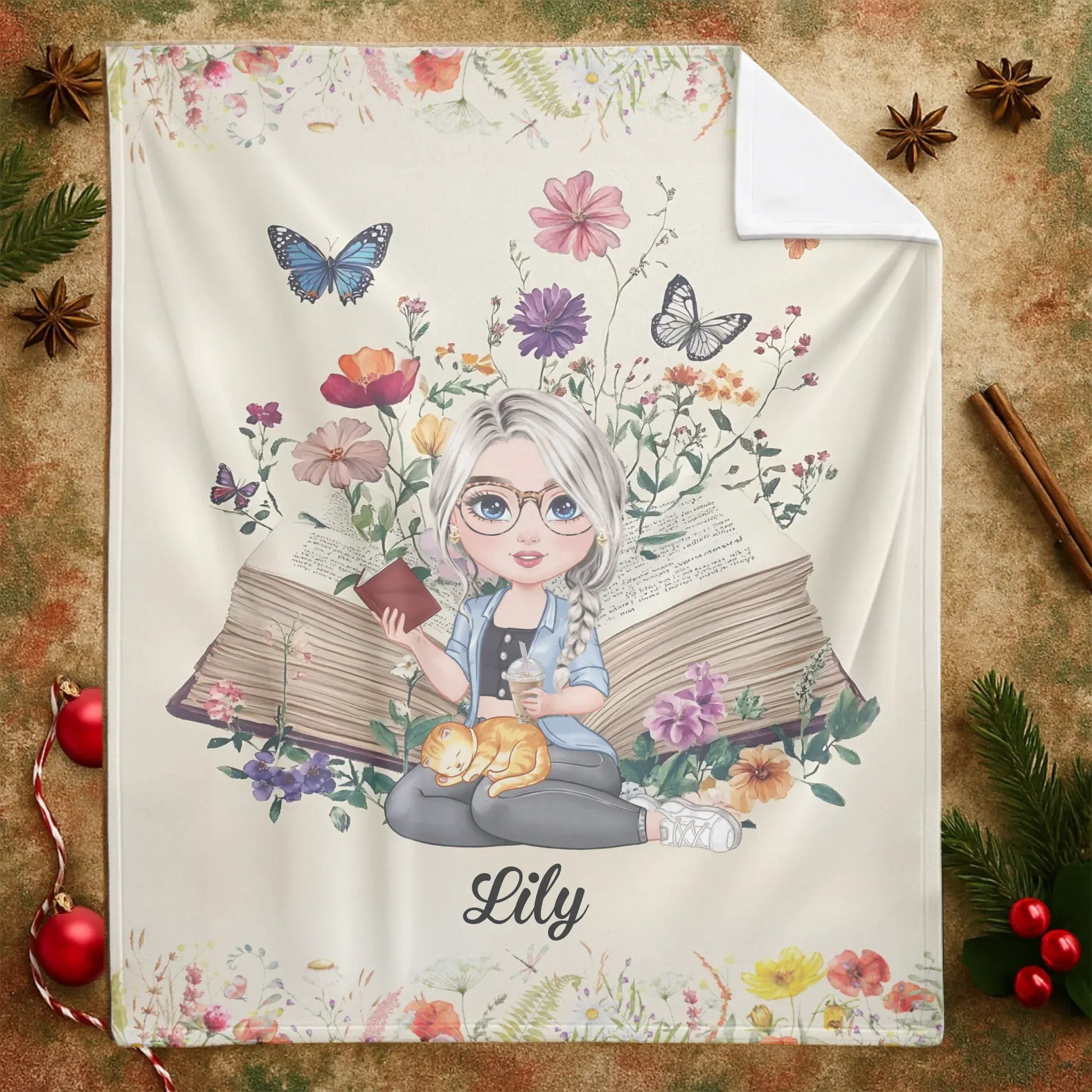 A Fairy Tale World Unfolds Within the Pages Of A Book - Personalized Books Lovers Custom Blanket