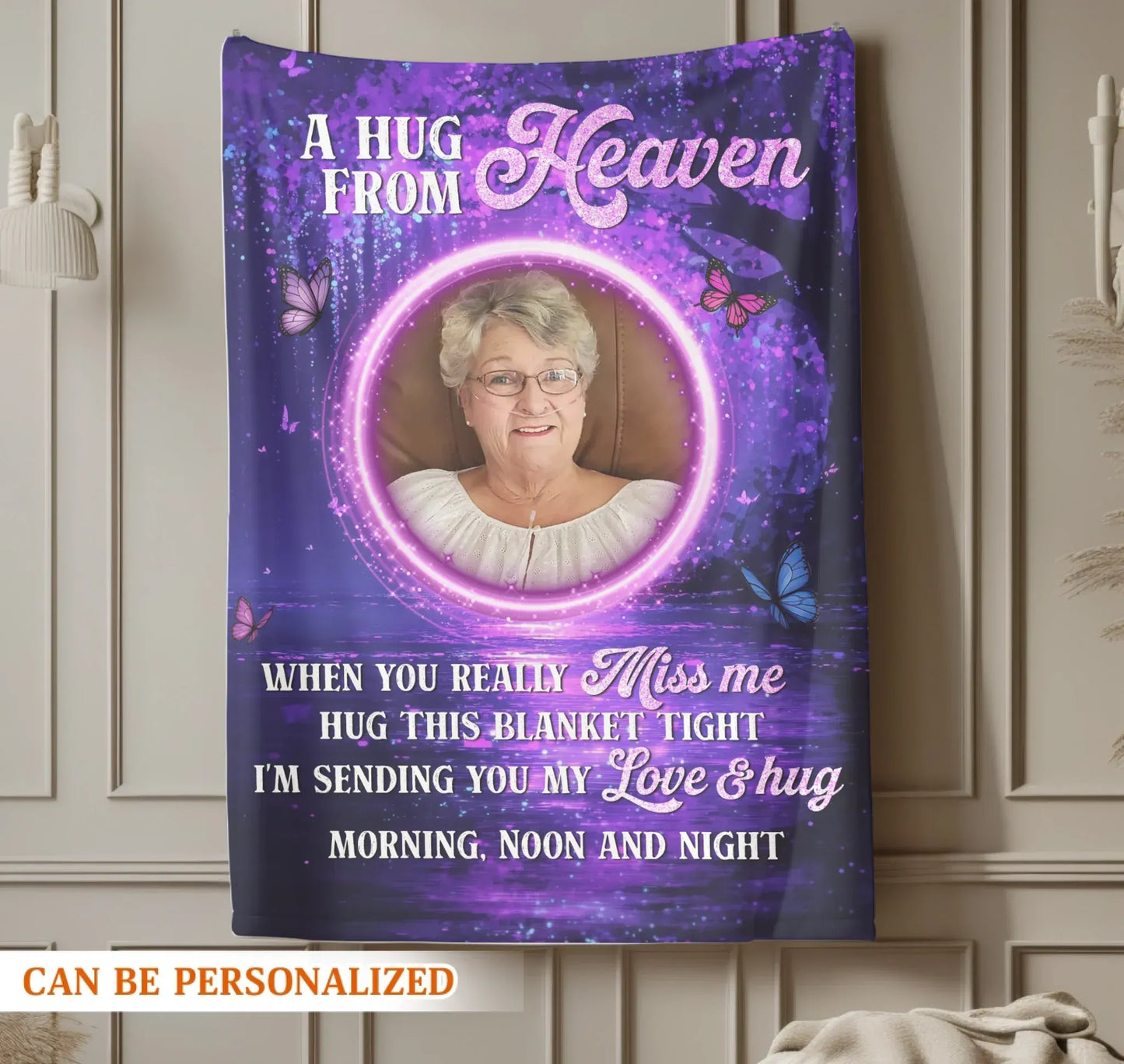 A Hug From Heaven - Personalized Memorial Hug This Blanket