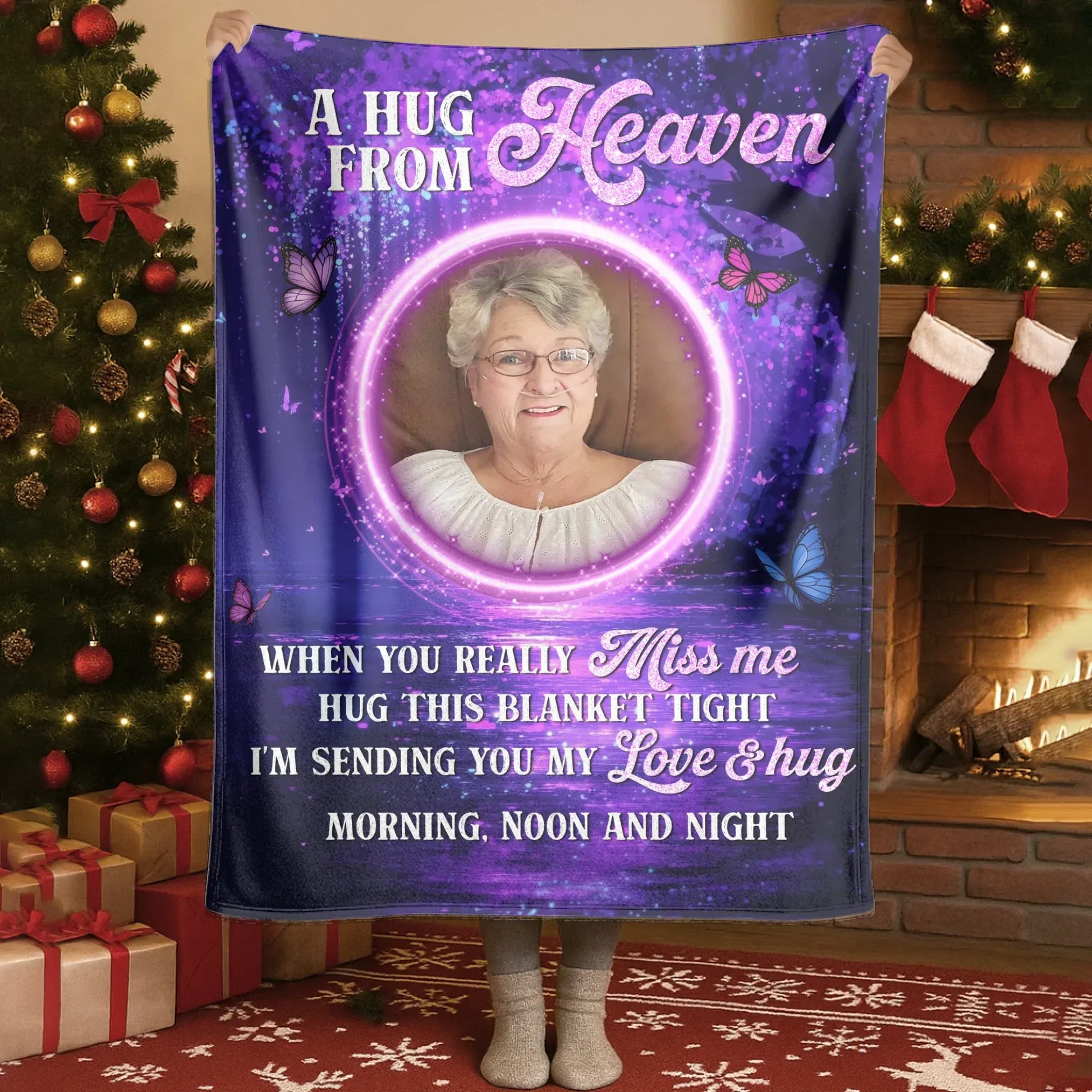 A Hug From Heaven - Personalized Memorial Hug This Blanket