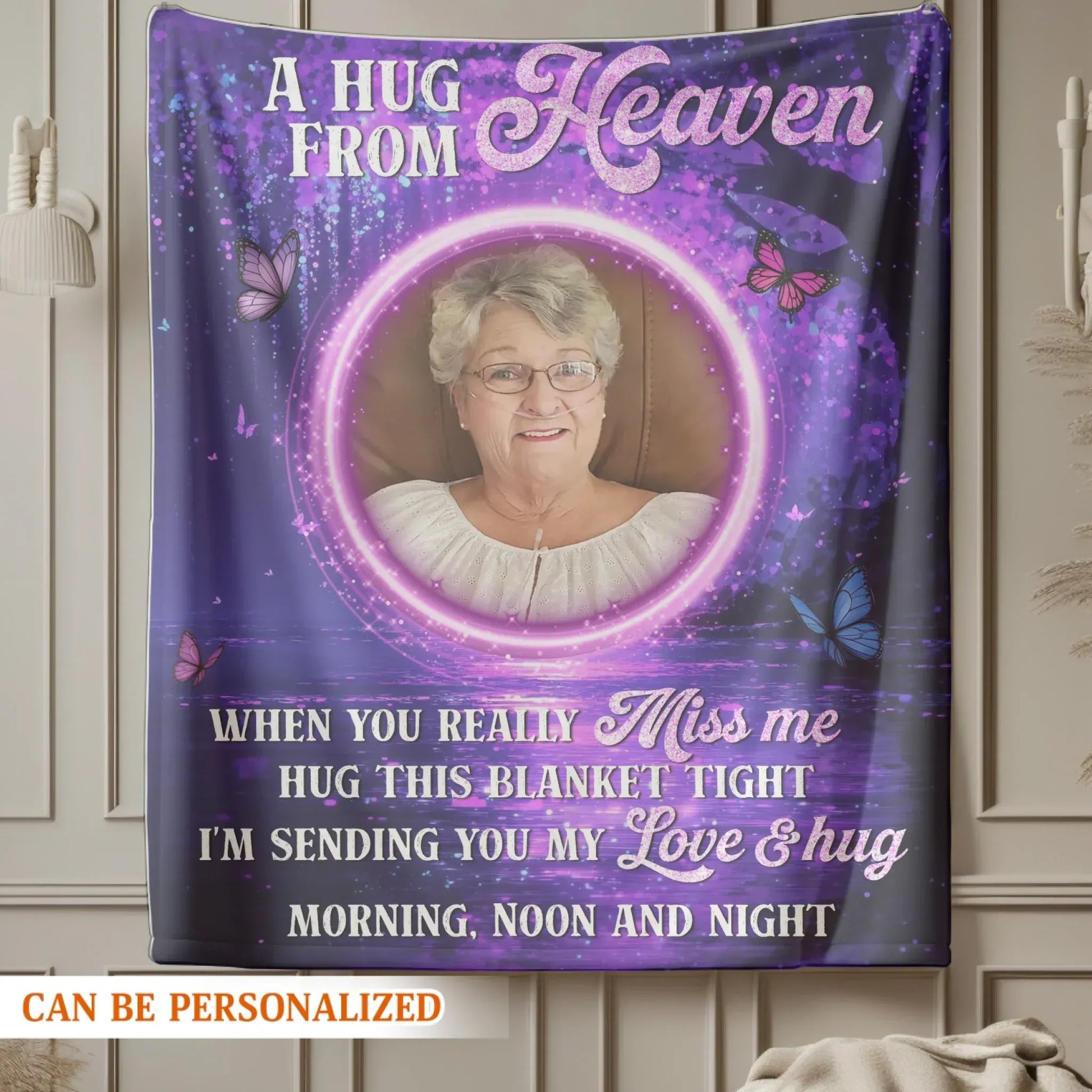A Hug From Heaven - Personalized Memorial Hug This Blanket