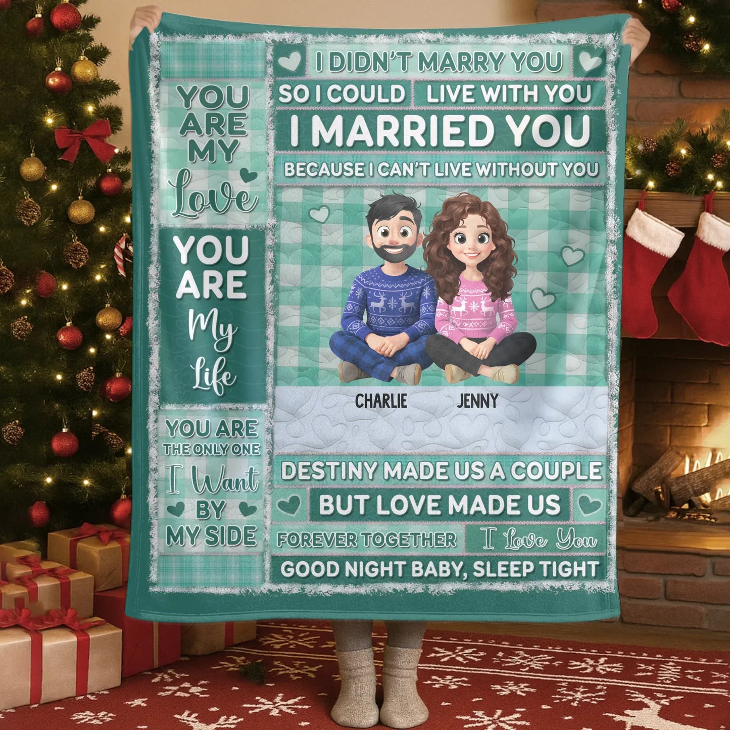 Destiny Made Us A Couple - Personalized Couple In Love Custom Blanket