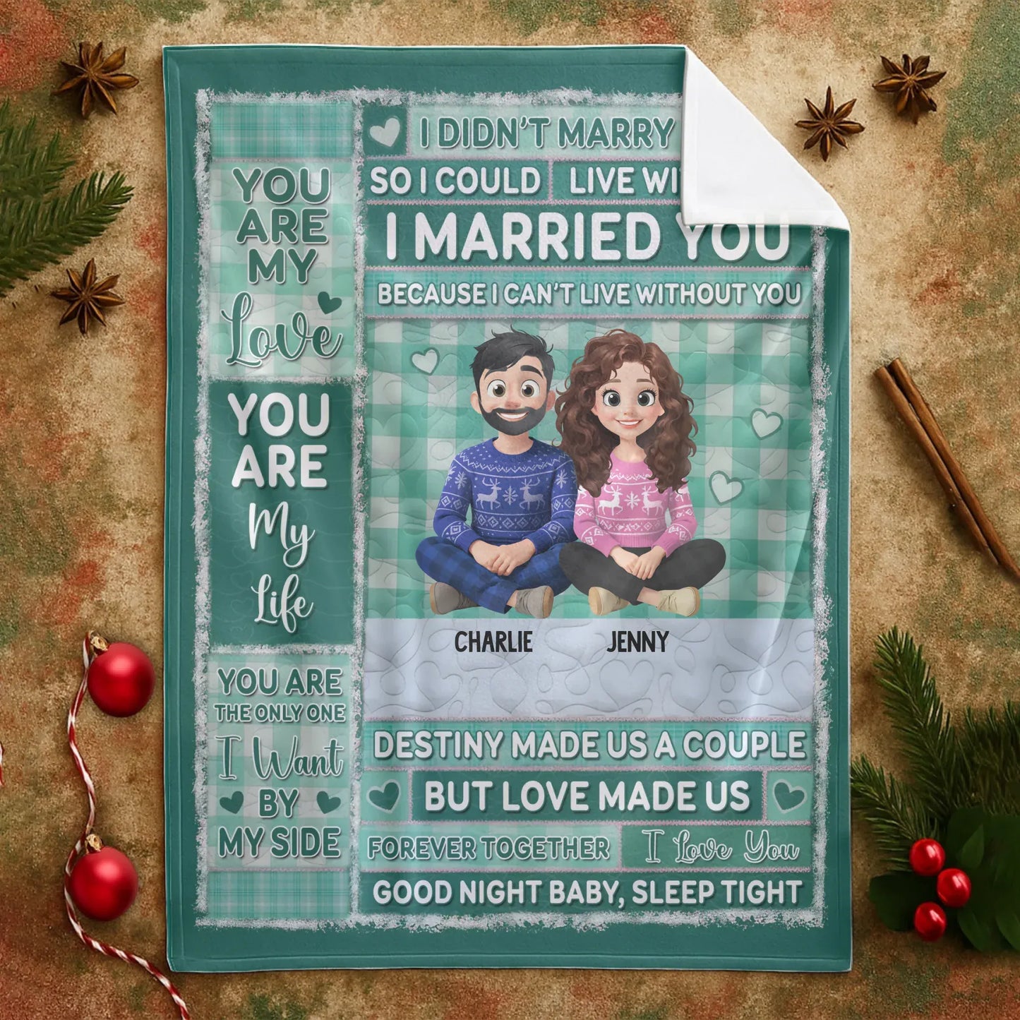 Destiny Made Us A Couple - Personalized Couple In Love Custom Blanket
