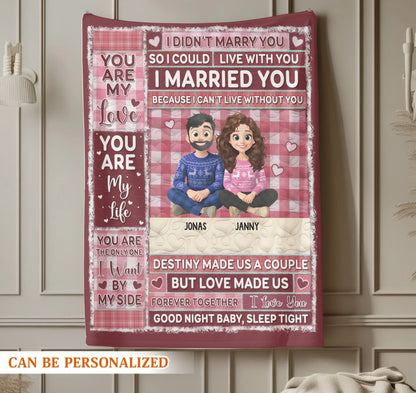 You Are The Only One I Want By My Side - Personalized Couple Custom Blanket