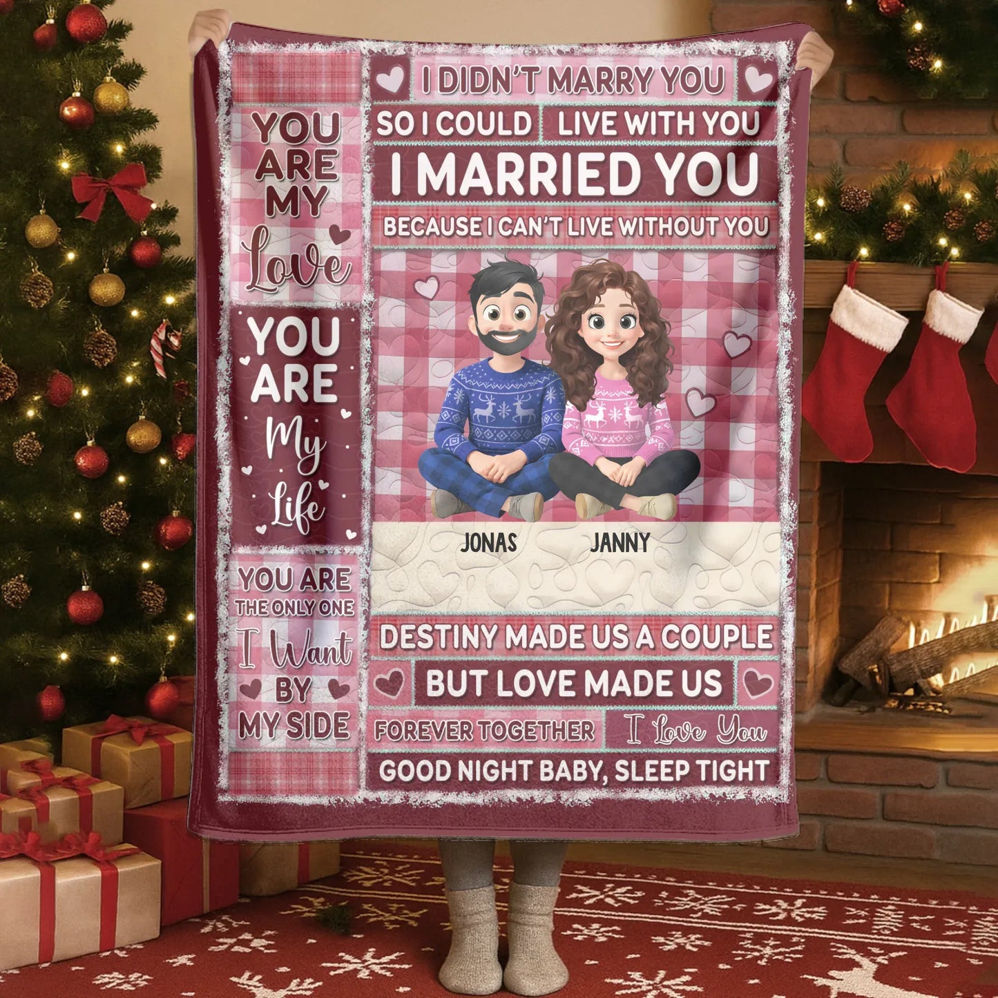 Blanket - Thanh Dang / White / 30x40in / 76x101cm You Are The Only One I Want By My Side - Personalized Couple Custom Blanket