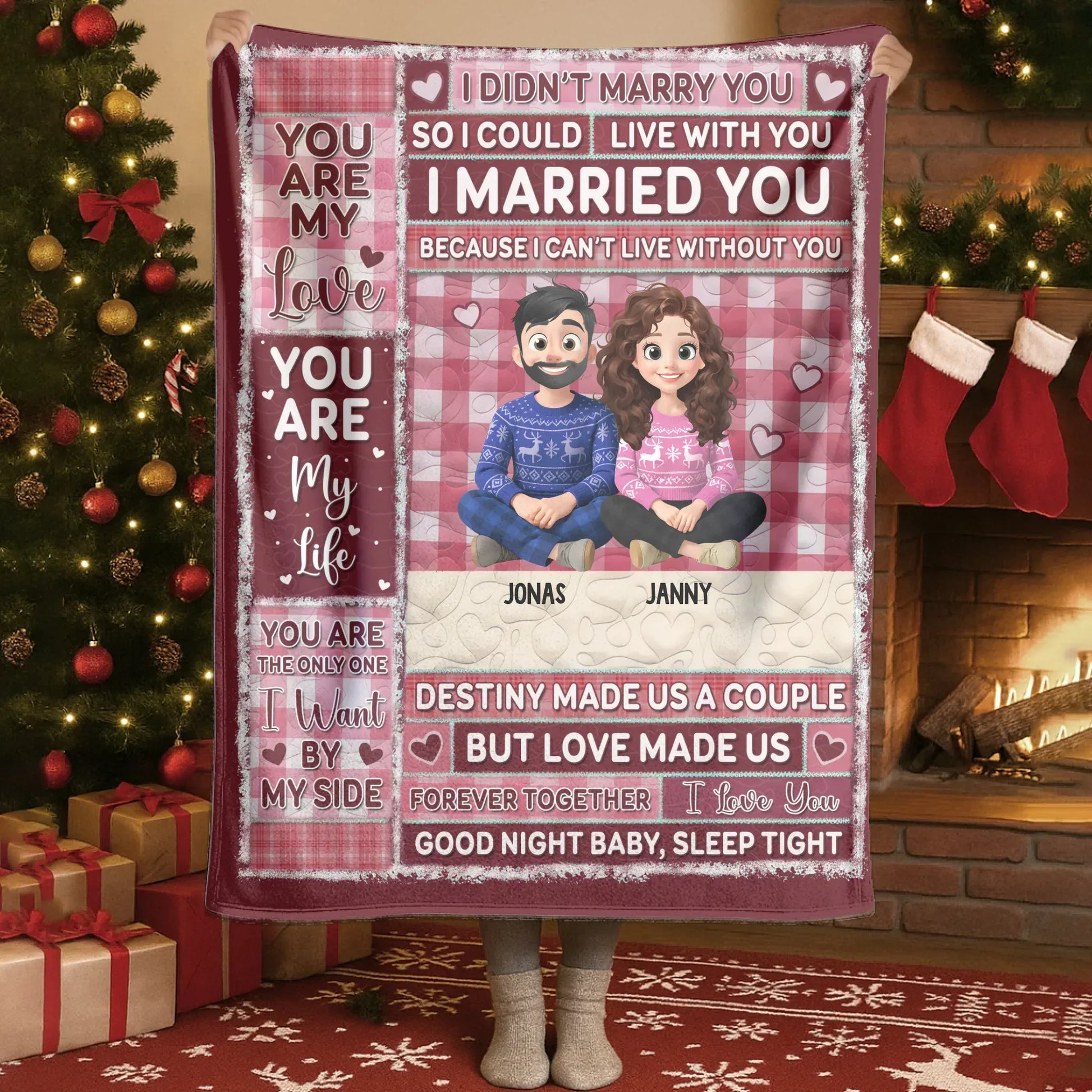 Blanket - Thanh Dang / White / 30x40in / 76x101cm You Are The Only One I Want By My Side - Personalized Couple Custom Blanket