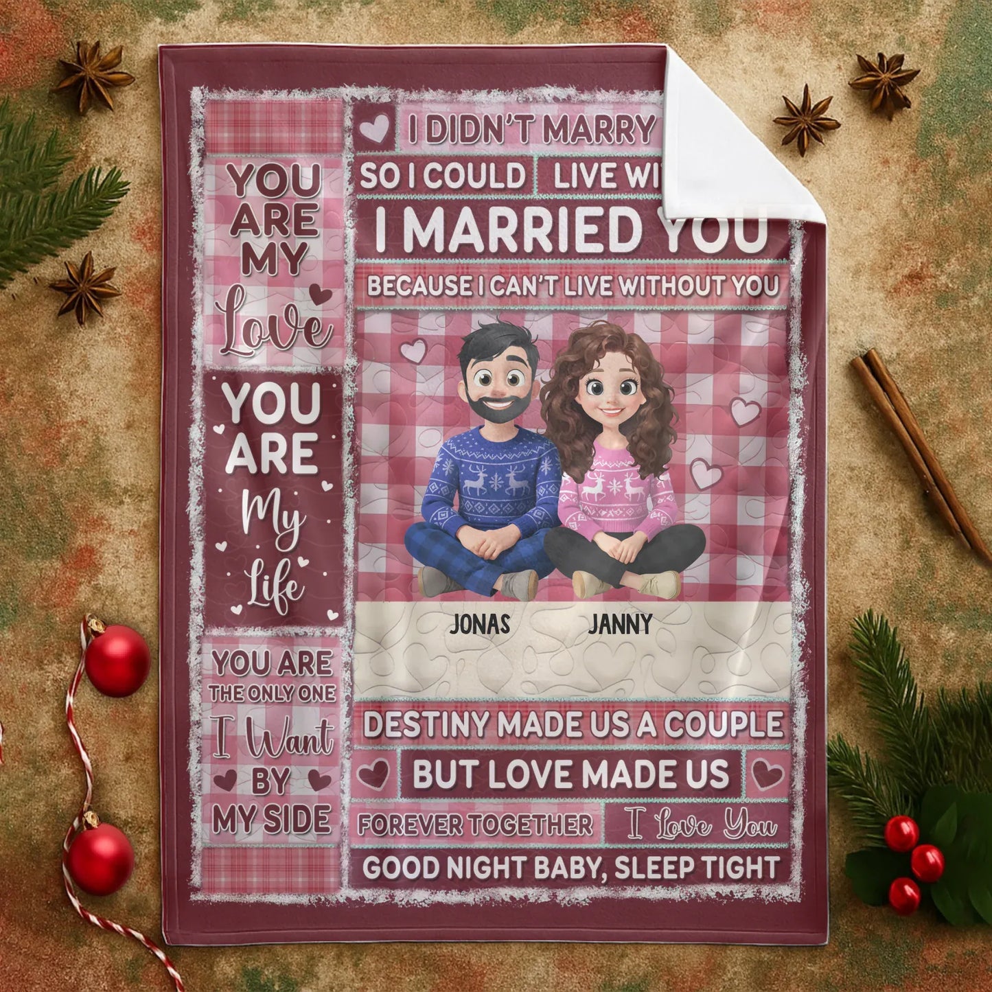 You Are The Only One I Want By My Side - Personalized Couple Custom Blanket