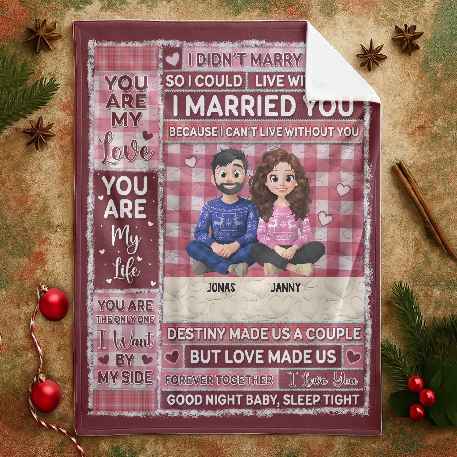 You Are The Only One I Want By My Side - Personalized Couple Custom Blanket