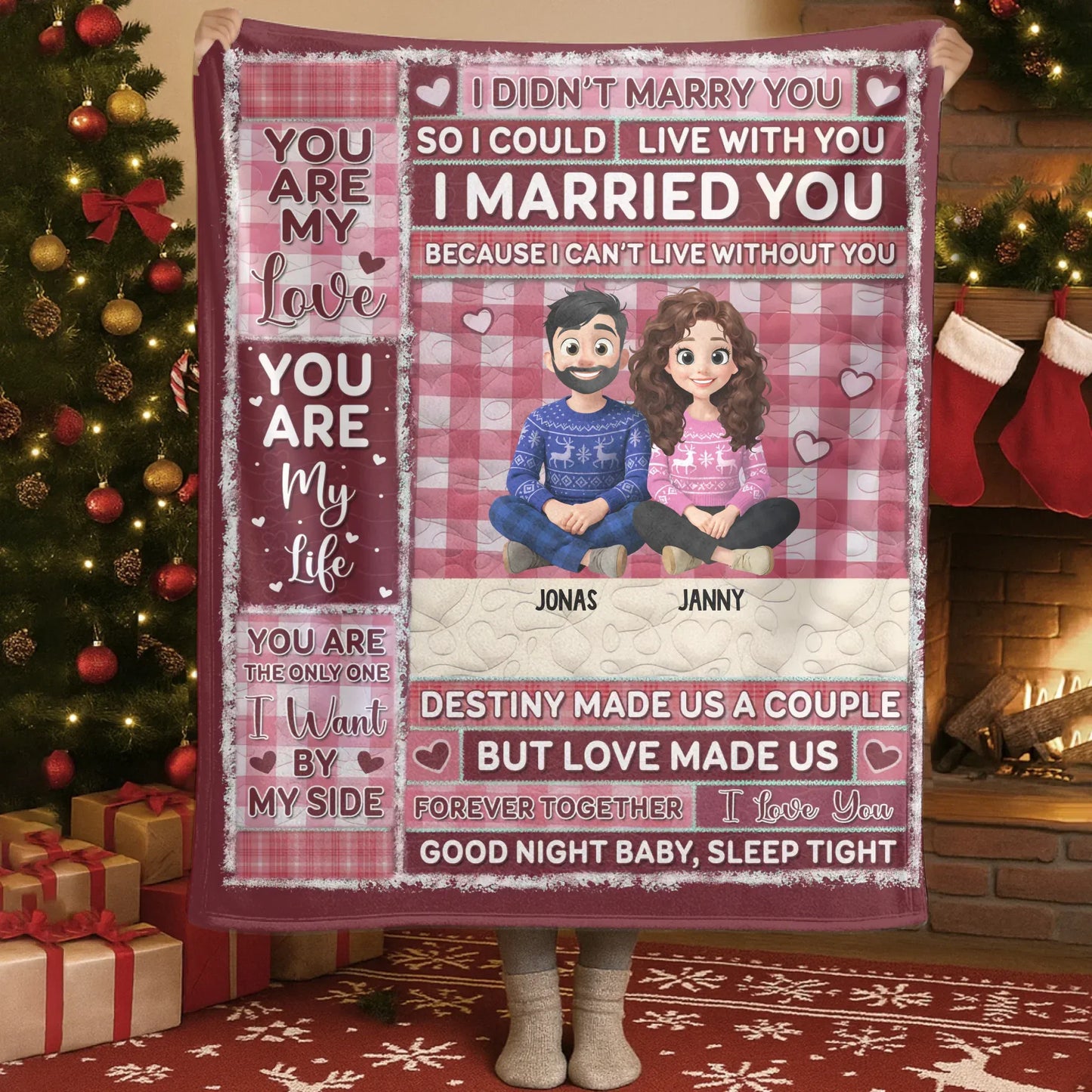 You Are The Only One I Want By My Side - Personalized Couple Custom Blanket