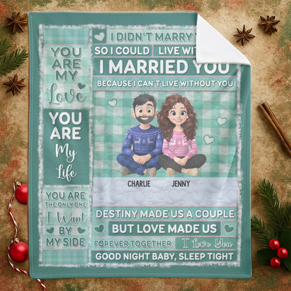 Destiny Made Us A Couple - Personalized Couple In Love Custom Blanket