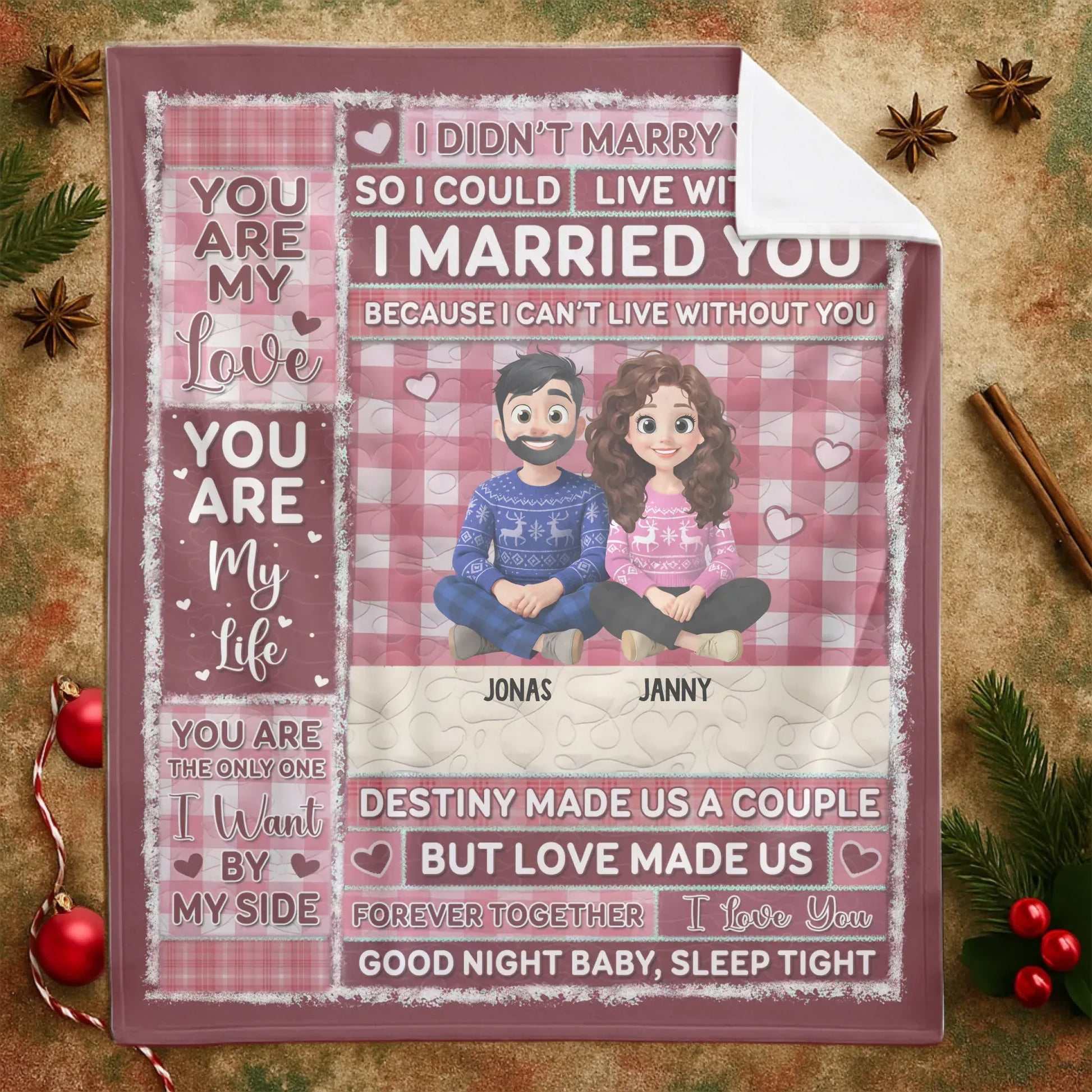 You Are The Only One I Want By My Side - Personalized Couple Custom Blanket