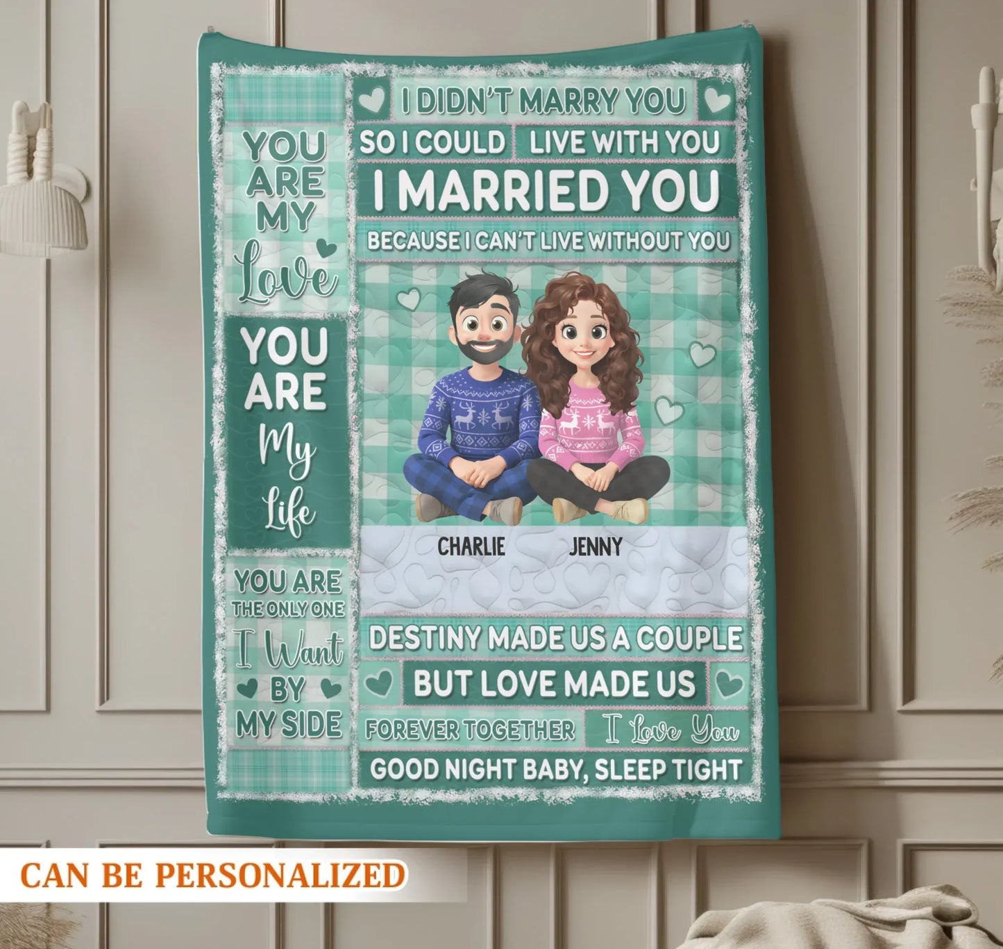 Destiny Made Us A Couple - Personalized Couple In Love Custom Blanket