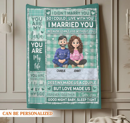 Destiny Made Us A Couple - Personalized Couple In Love Custom Blanket