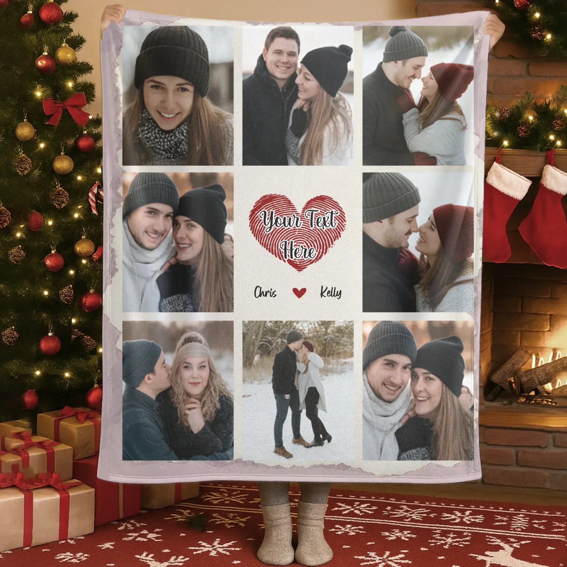 Every Memory With You Is A Treasure - Personalized Couple Multi Photo Custom Blanket