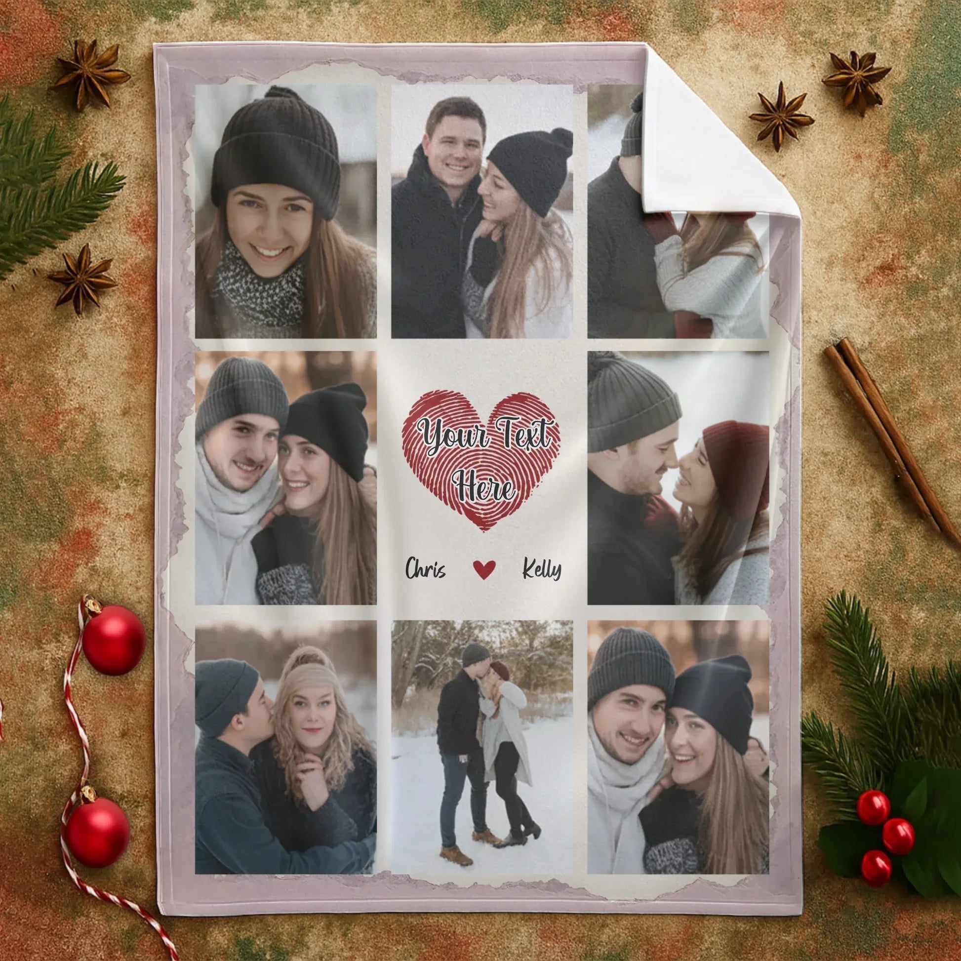 Every Memory With You Is A Treasure - Personalized Couple Multi Photo Custom Blanket