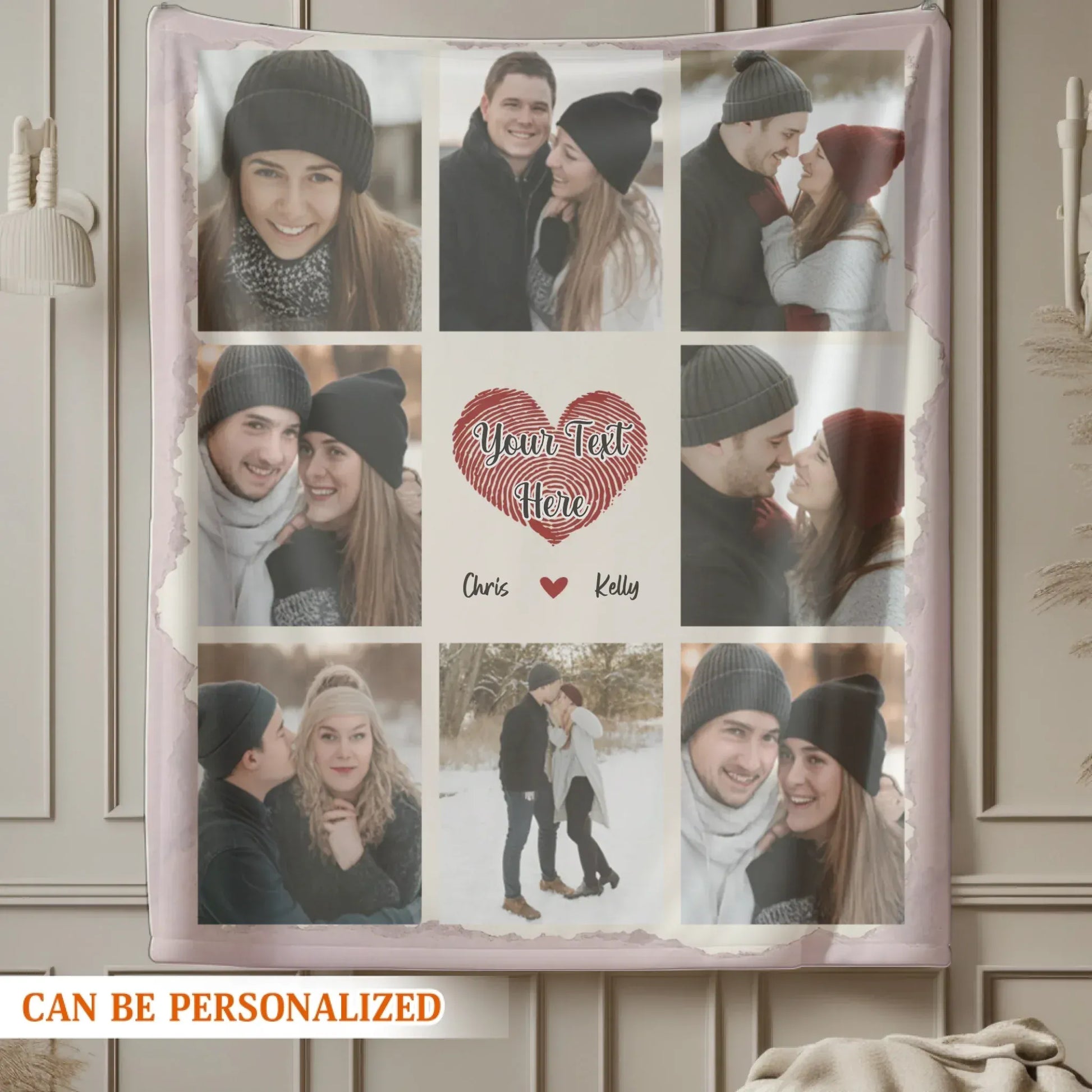 Every Memory With You Is A Treasure - Personalized Couple Multi Photo Custom Blanket