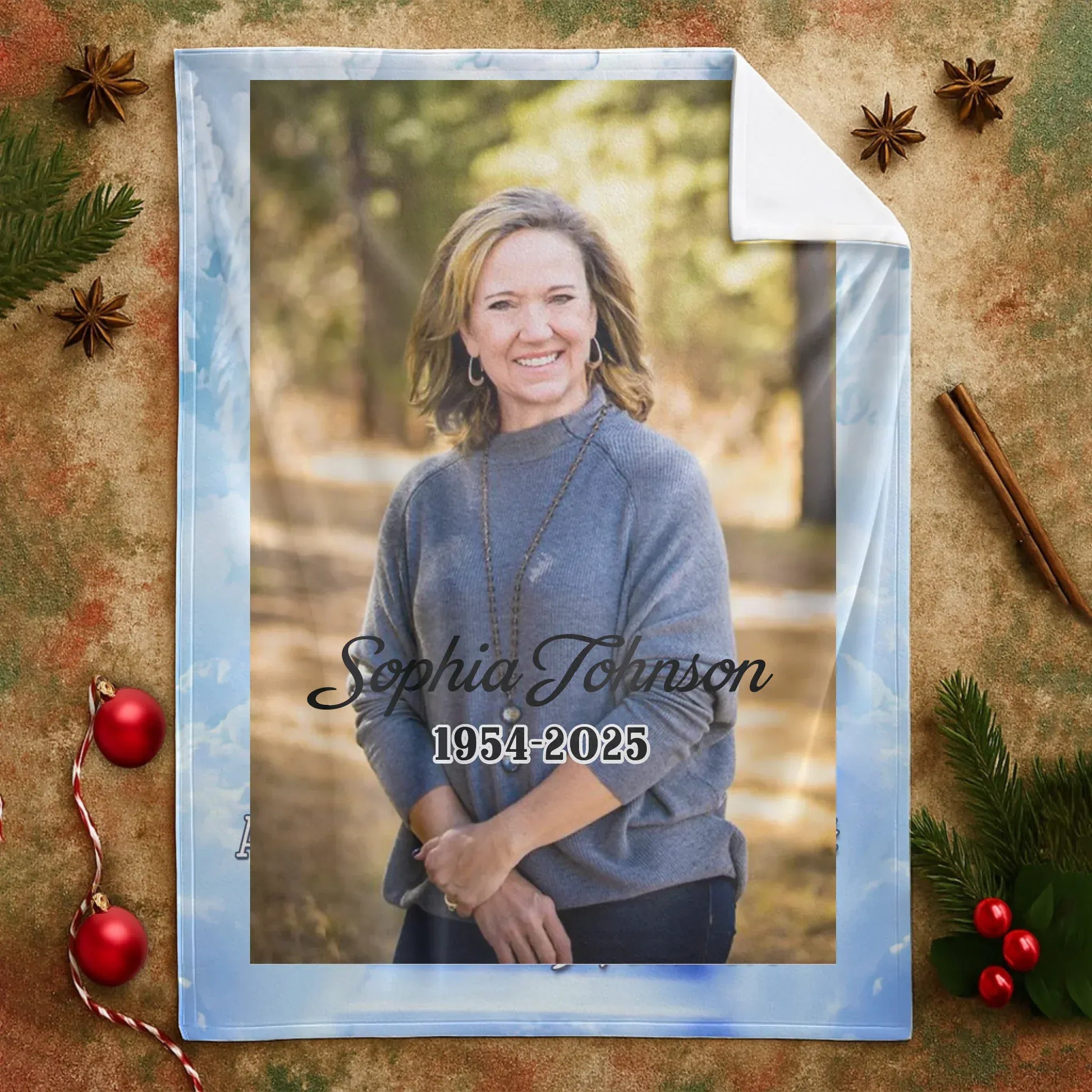 A Big Piece Of Heart Lives In Heaven - Personalized Human Memorial Blanket