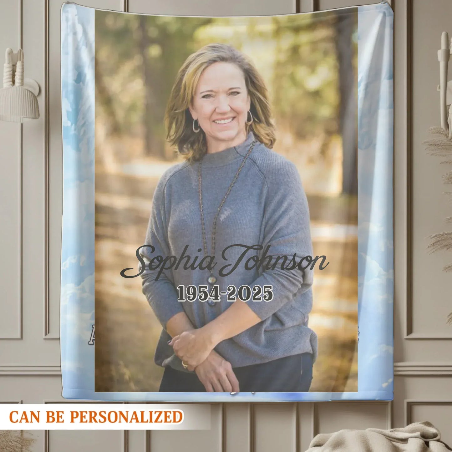 A Big Piece Of Heart Lives In Heaven - Personalized Human Memorial Blanket