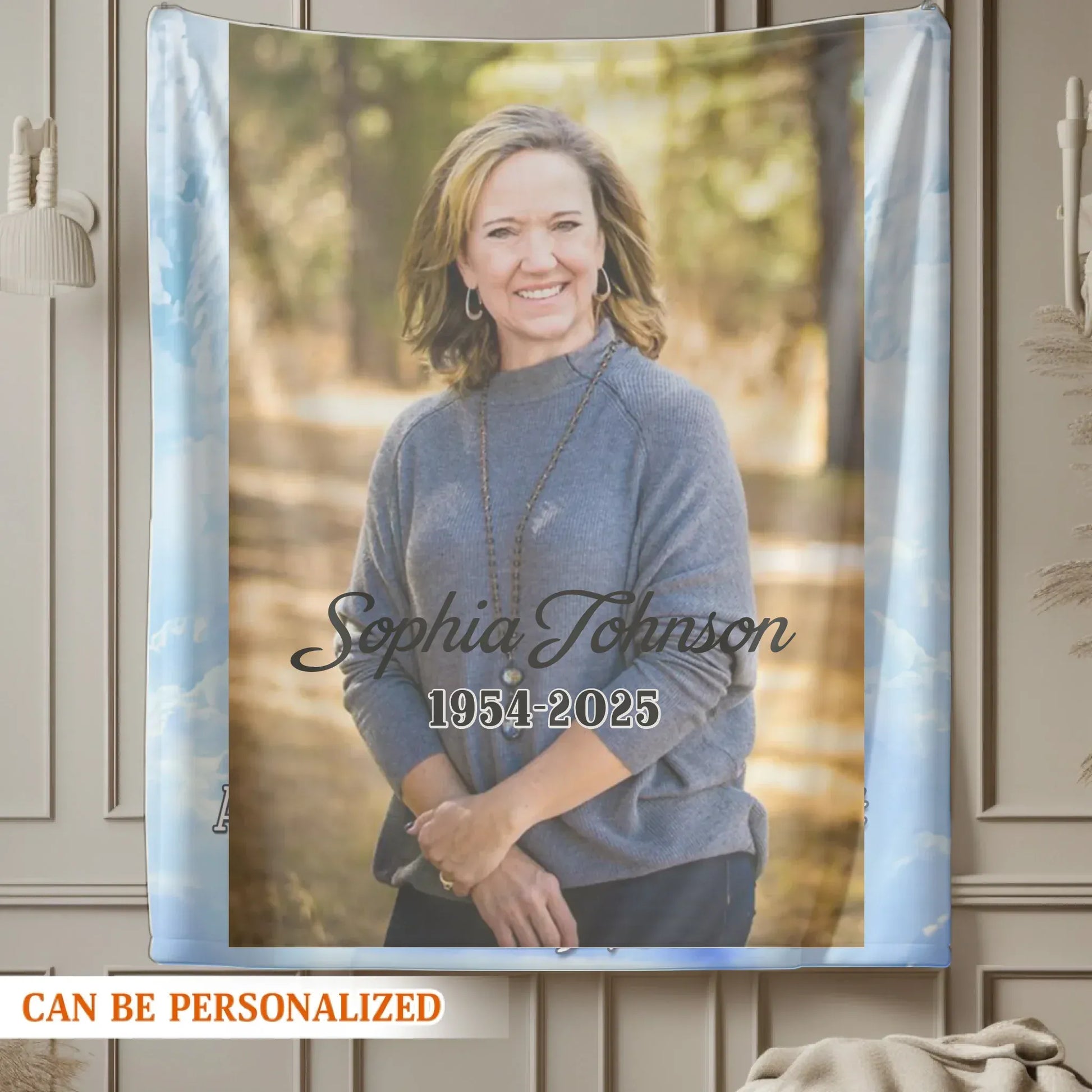A Big Piece Of Heart Lives In Heaven - Personalized Human Memorial Blanket