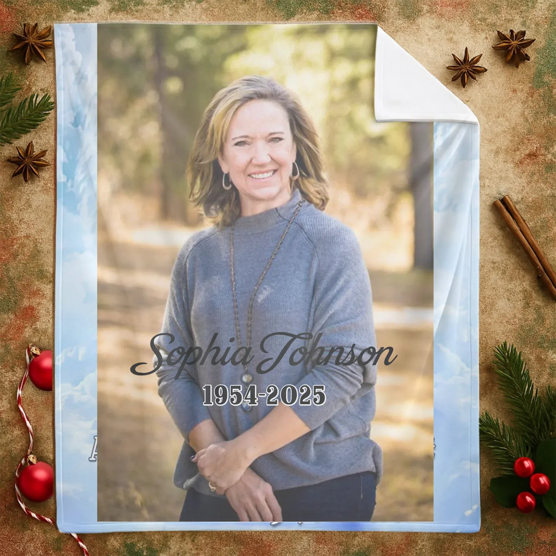 A Big Piece Of Heart Lives In Heaven - Personalized Human Memorial Blanket