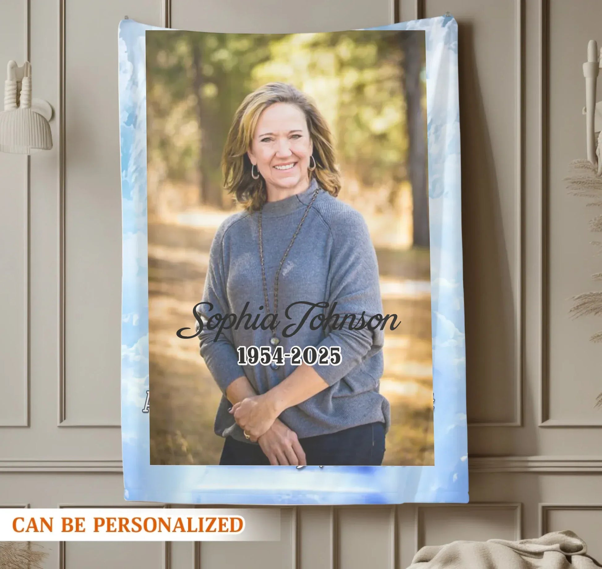 A Big Piece Of Heart Lives In Heaven - Personalized Human Memorial Blanket