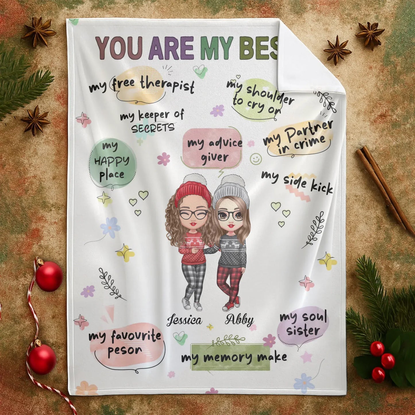 You Are My Free Therapist - Personalized Besties Friendship Custom Blanket