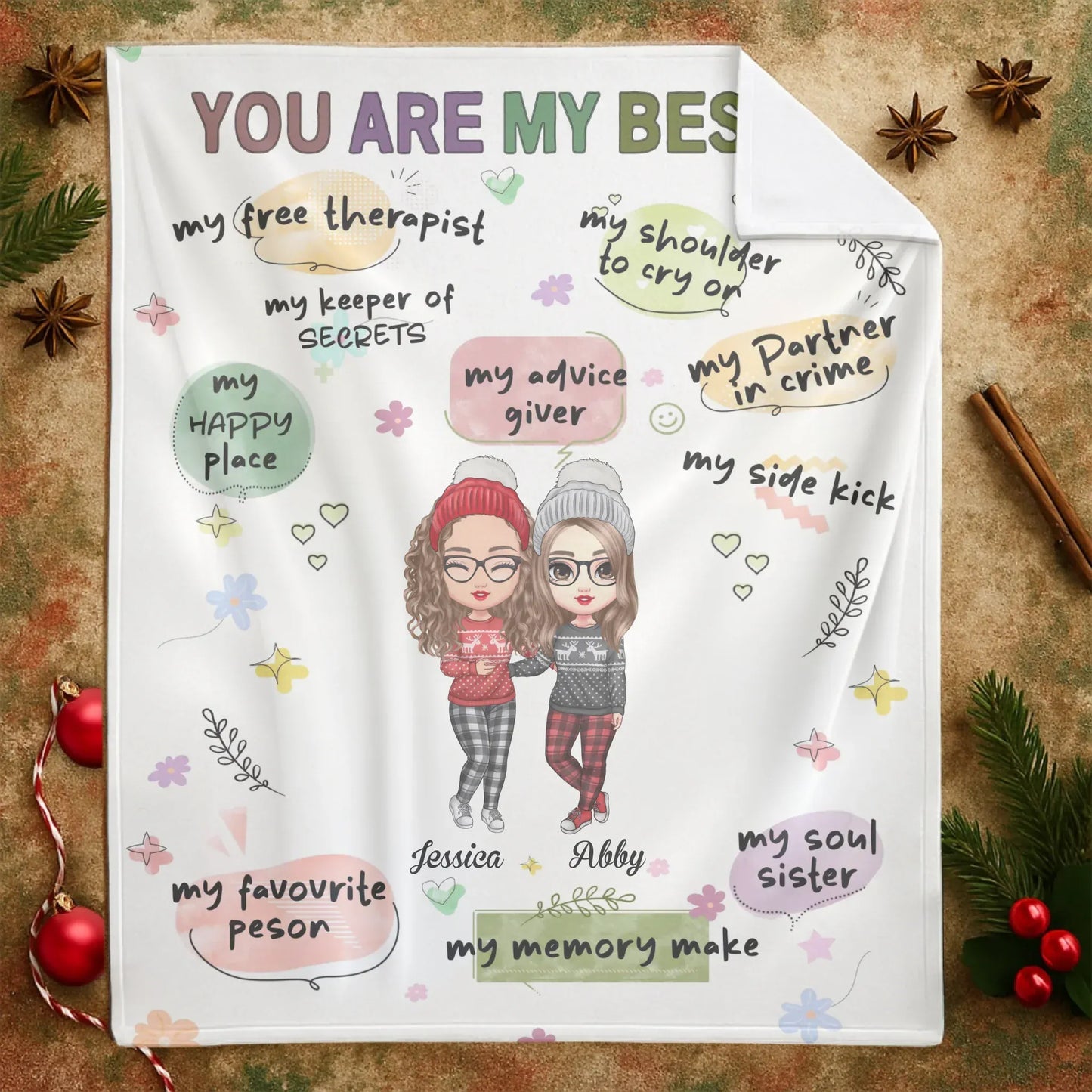 You Are My Free Therapist - Personalized Besties Friendship Custom Blanket