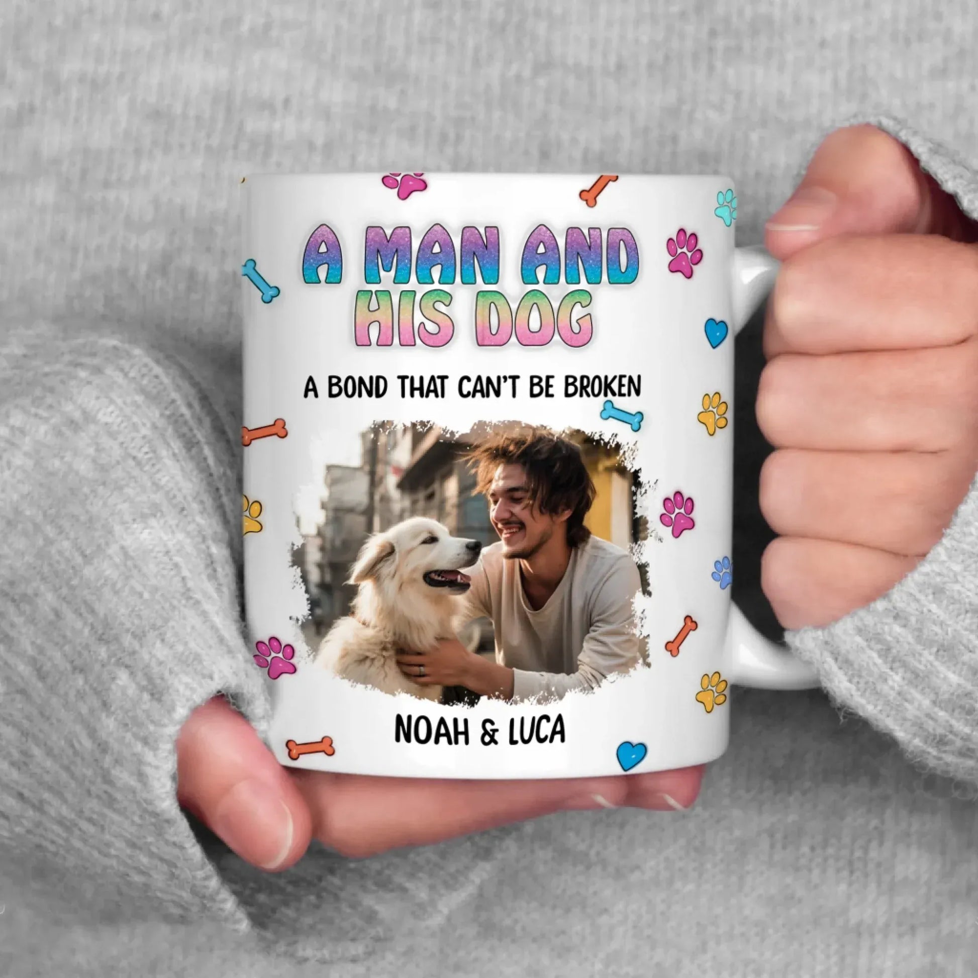 A Girl and Her Cat Photo - Personalized Custom Printed Mug