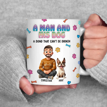A Man and His Dog - Personalized Custom Printed Mug