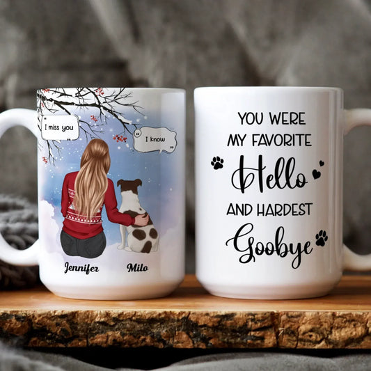 I Miss You I Know - Memorial Gift For Pet Lovers/ Dog Mom - Personalized Mug