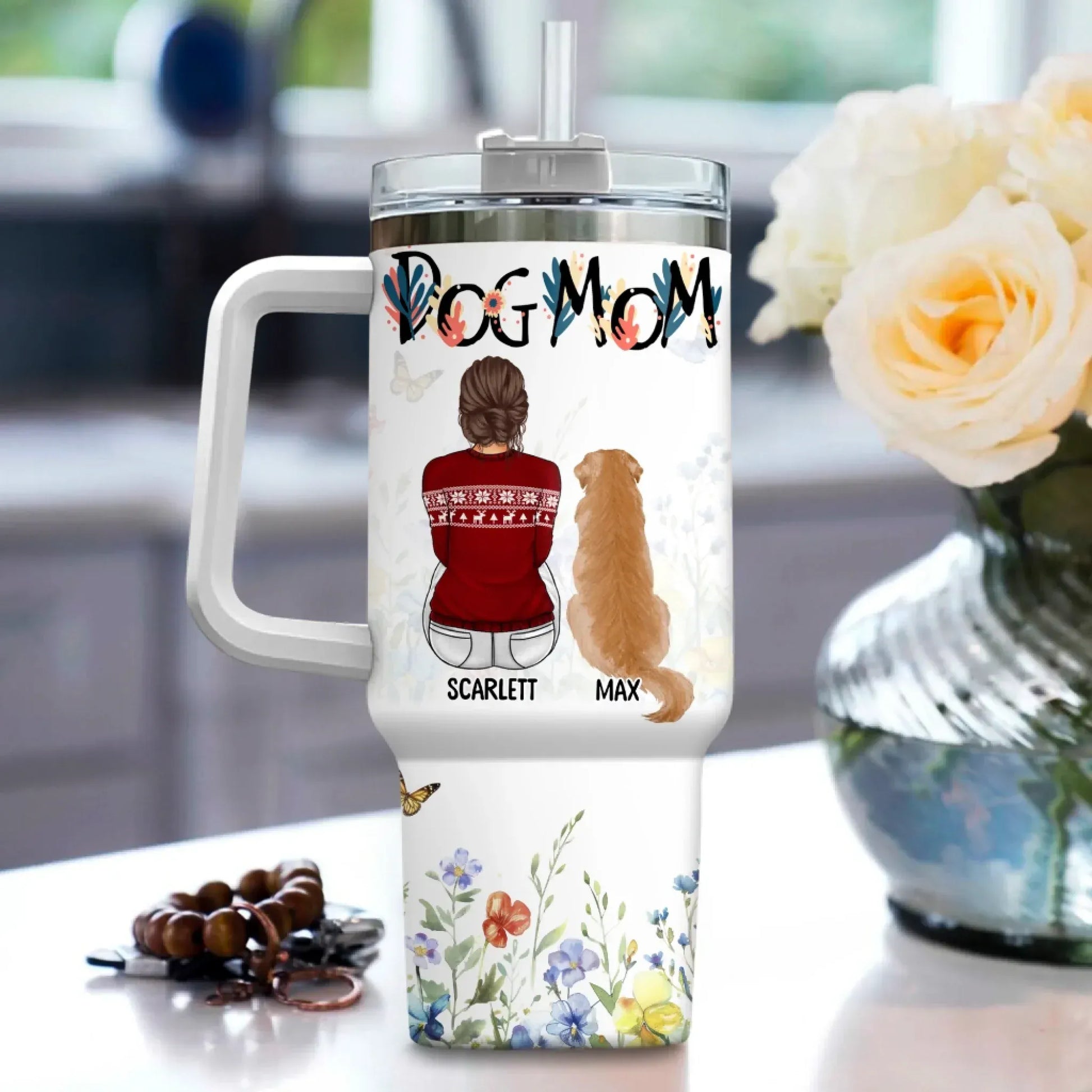 A Girl And Her Dog Unbreakable Bond - Personalized Custom Printed Tumbler