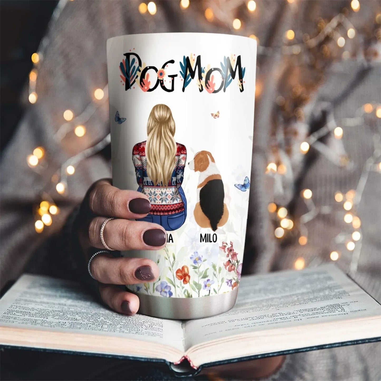 A Girl And Her Dog Unbreakable Bond - Personalized Custom Printed Tumbler