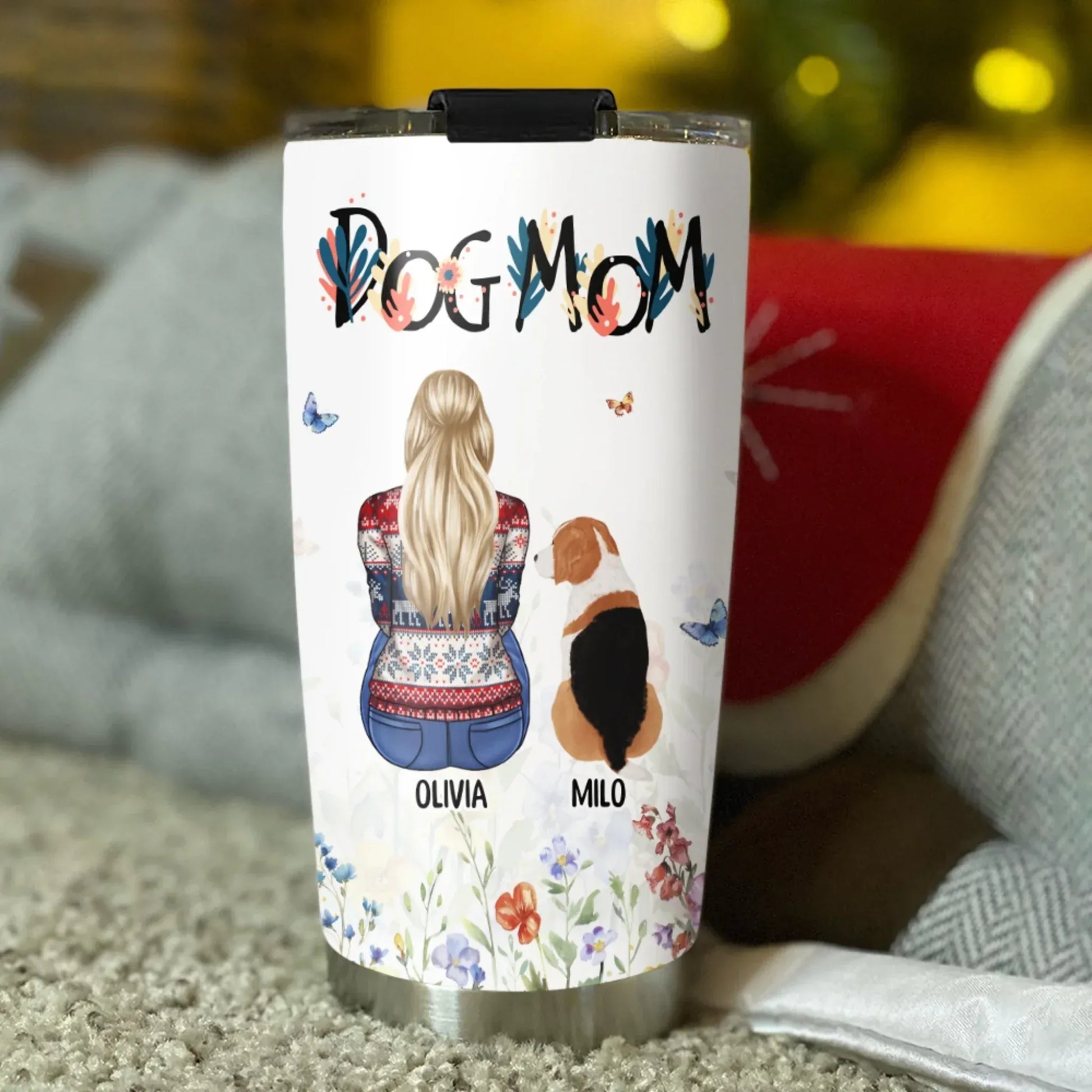 A Girl And Her Dog Unbreakable Bond - Personalized Custom Printed Tumbler