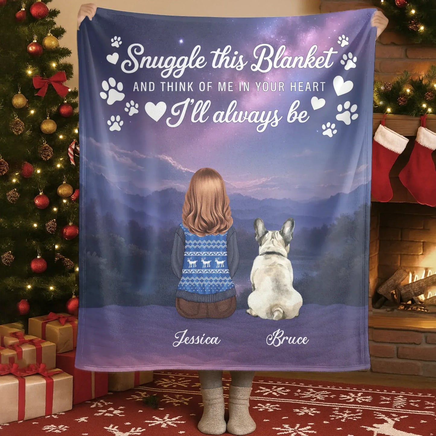 Blanket Custom KNT / White / 30x40in / 76x101cm Think Of Me In Your Heart - Personalized Pet Memorial Custom Blanket