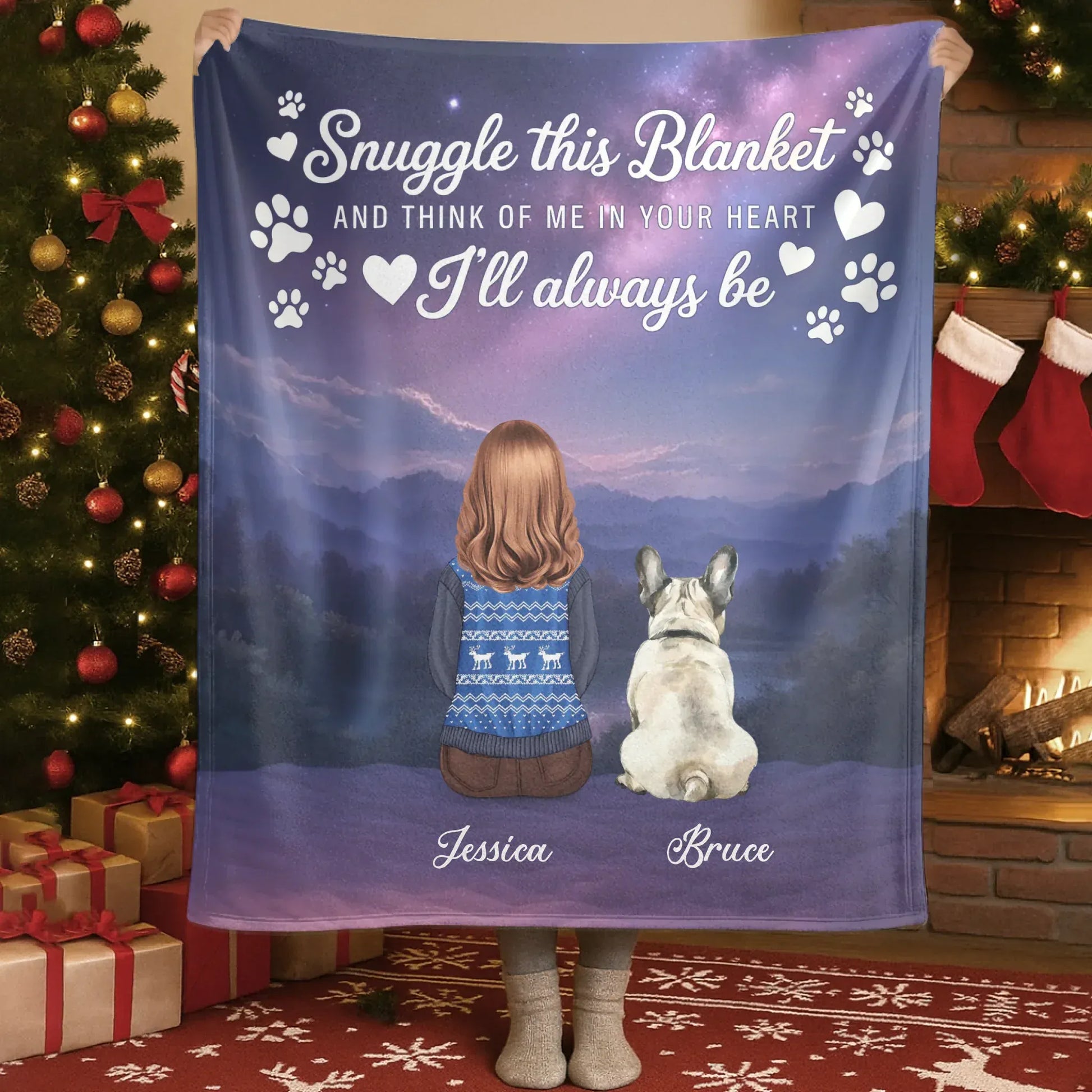 Blanket Custom KNT / White / 30x40in / 76x101cm Think Of Me In Your Heart - Personalized Pet Memorial Custom Blanket