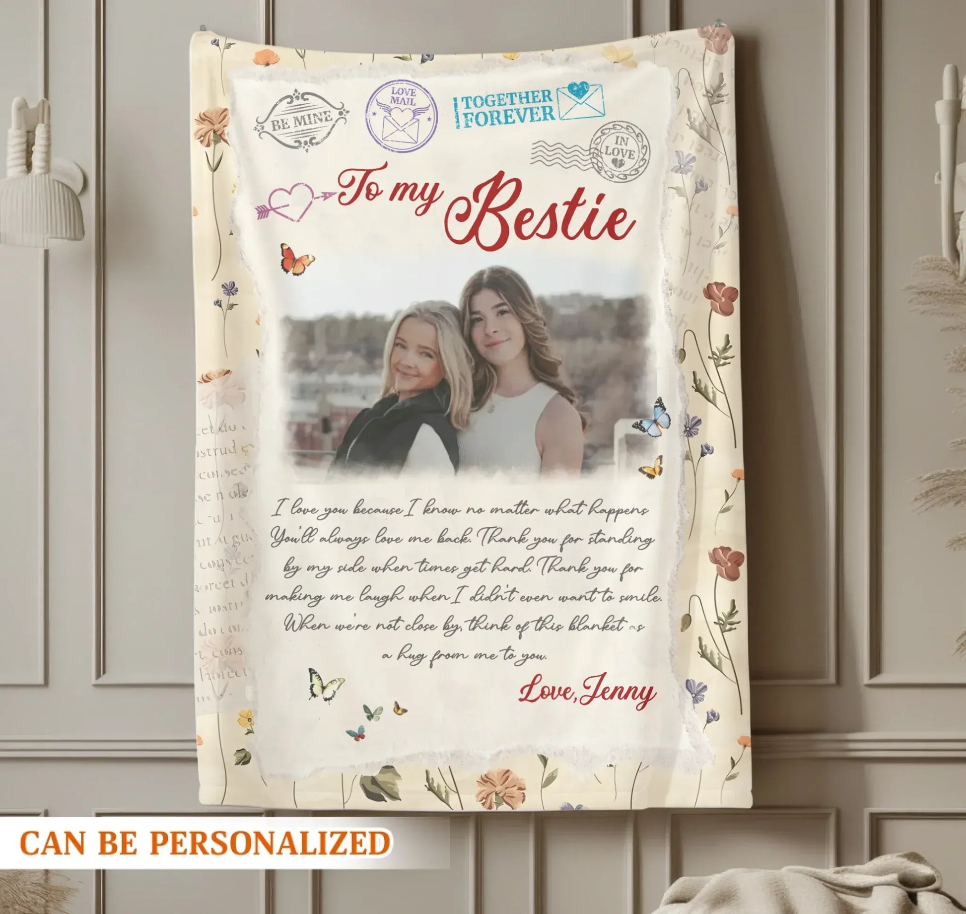 To My Bestie - Personalized Friend Blanket