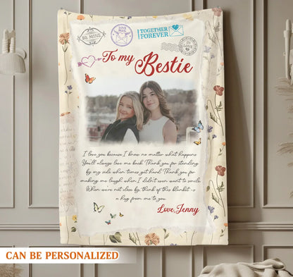 To My Bestie - Personalized Friend Blanket