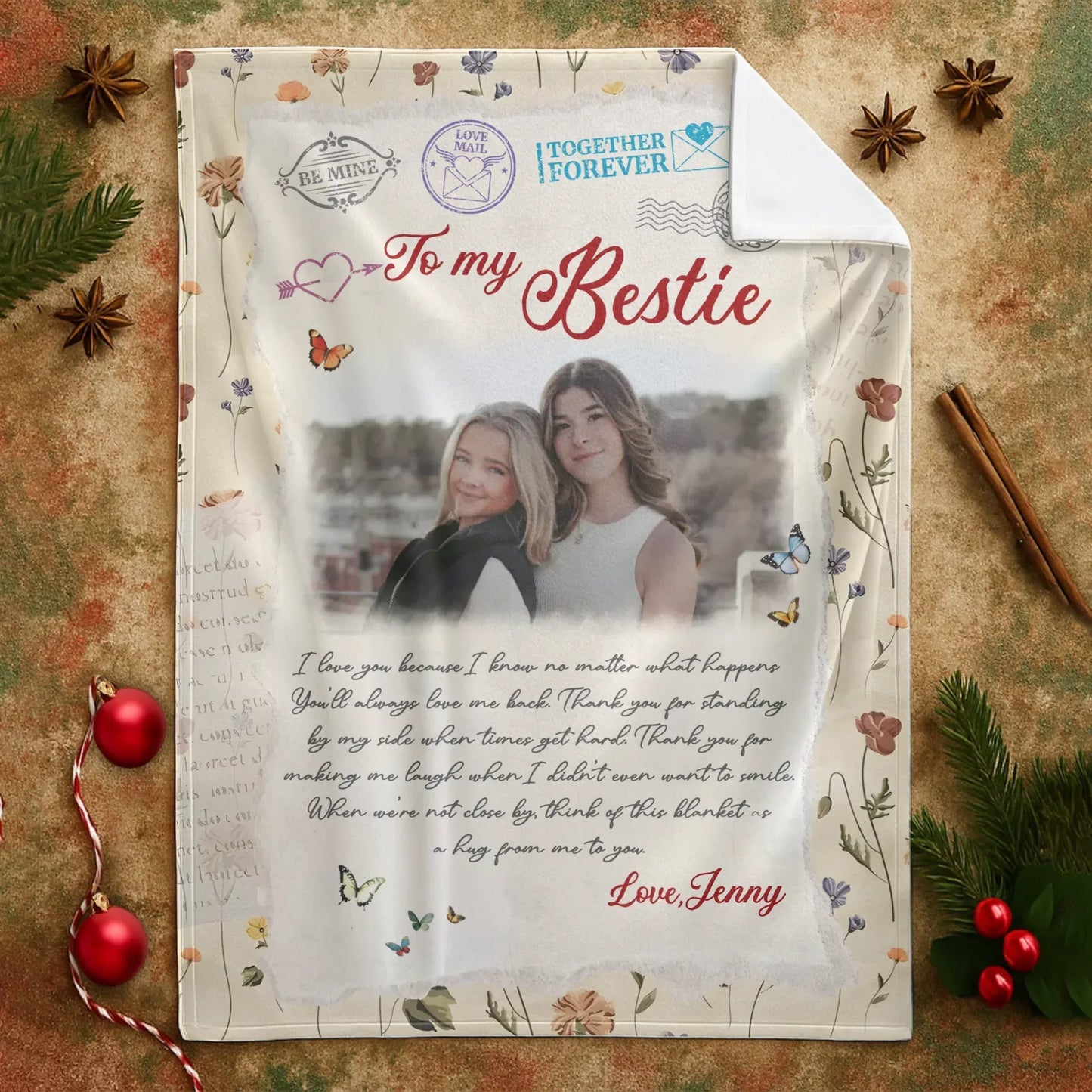 To My Bestie - Personalized Friend Blanket