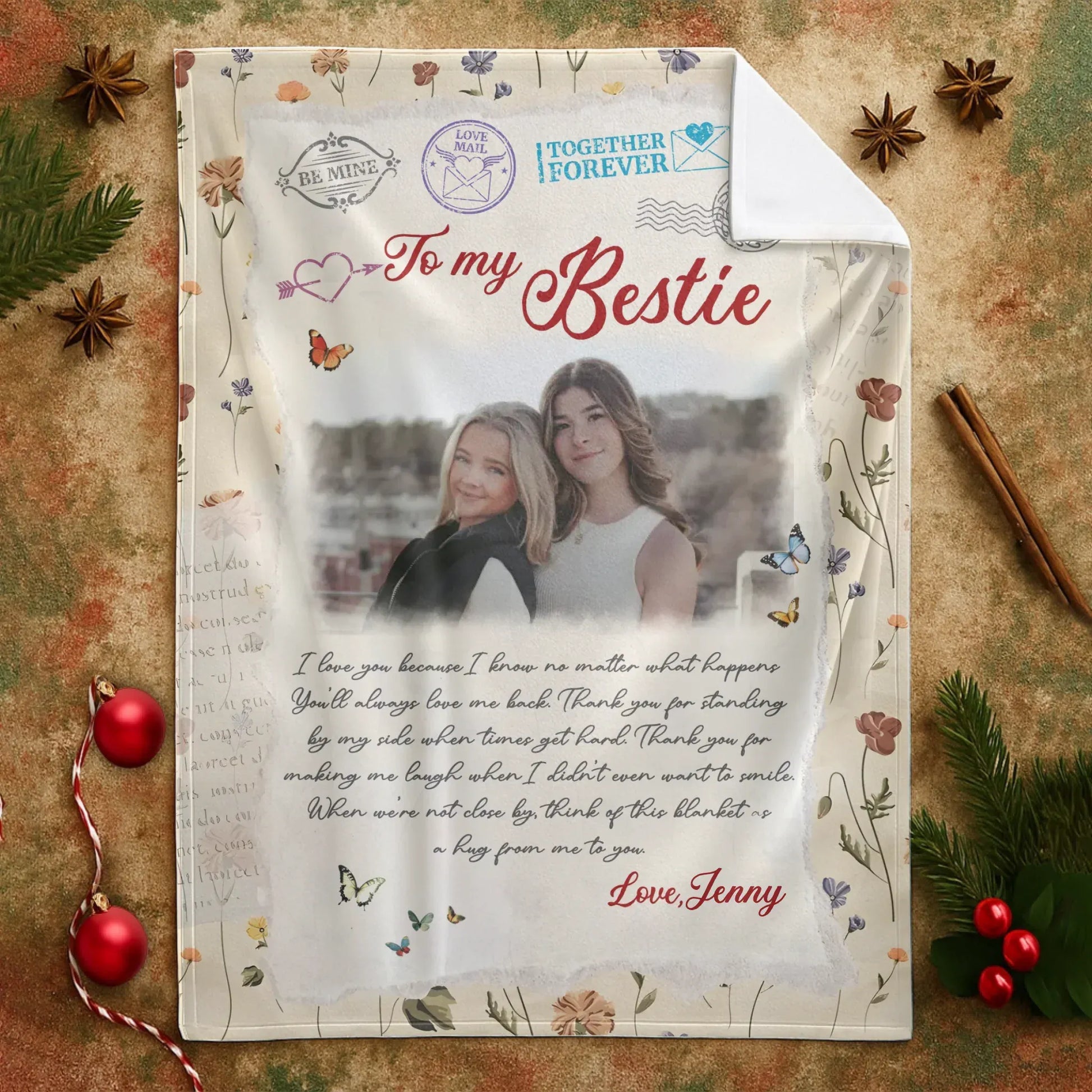 To My Bestie - Personalized Friend Blanket