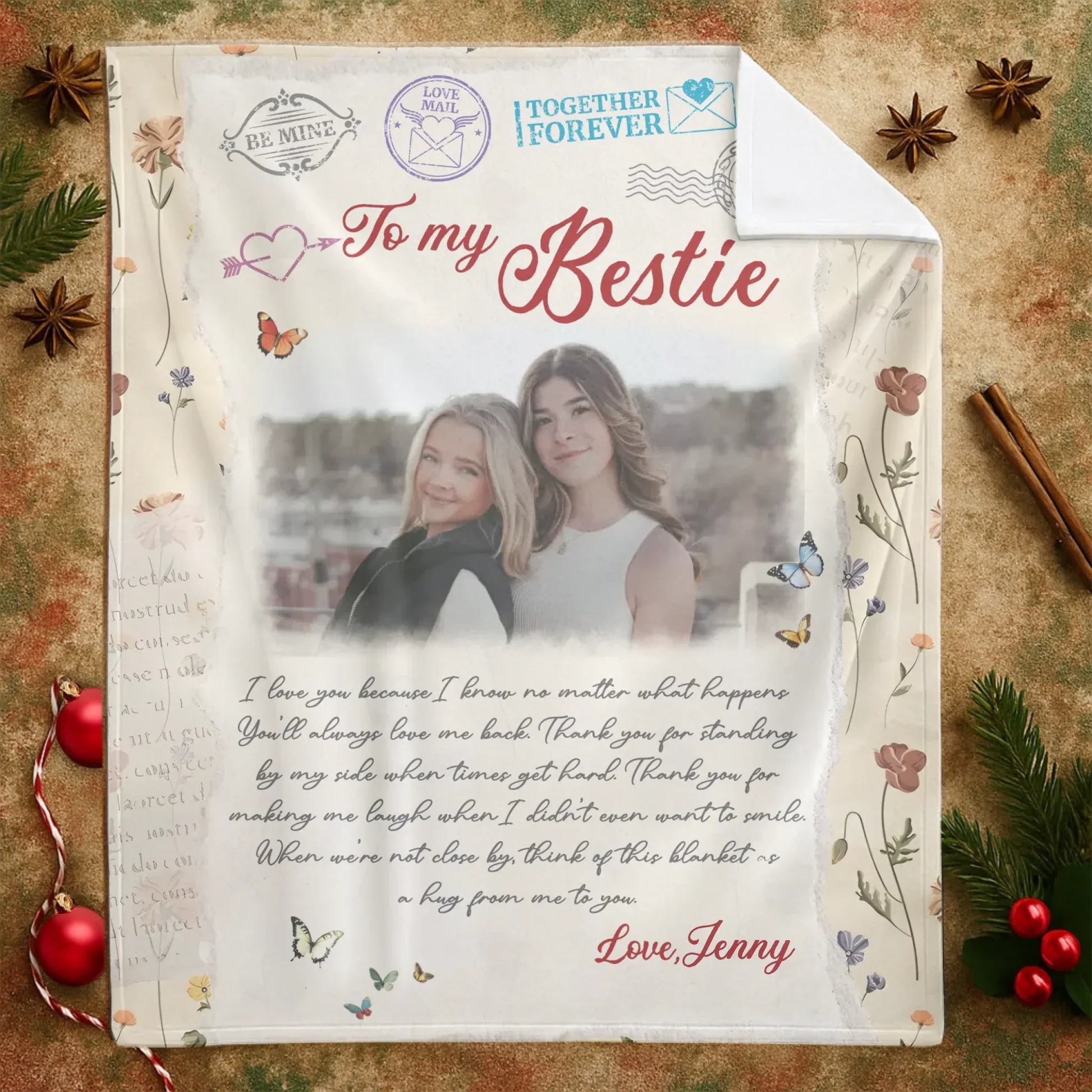 To My Bestie - Personalized Friend Blanket