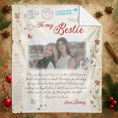 To My Bestie - Personalized Friend Blanket