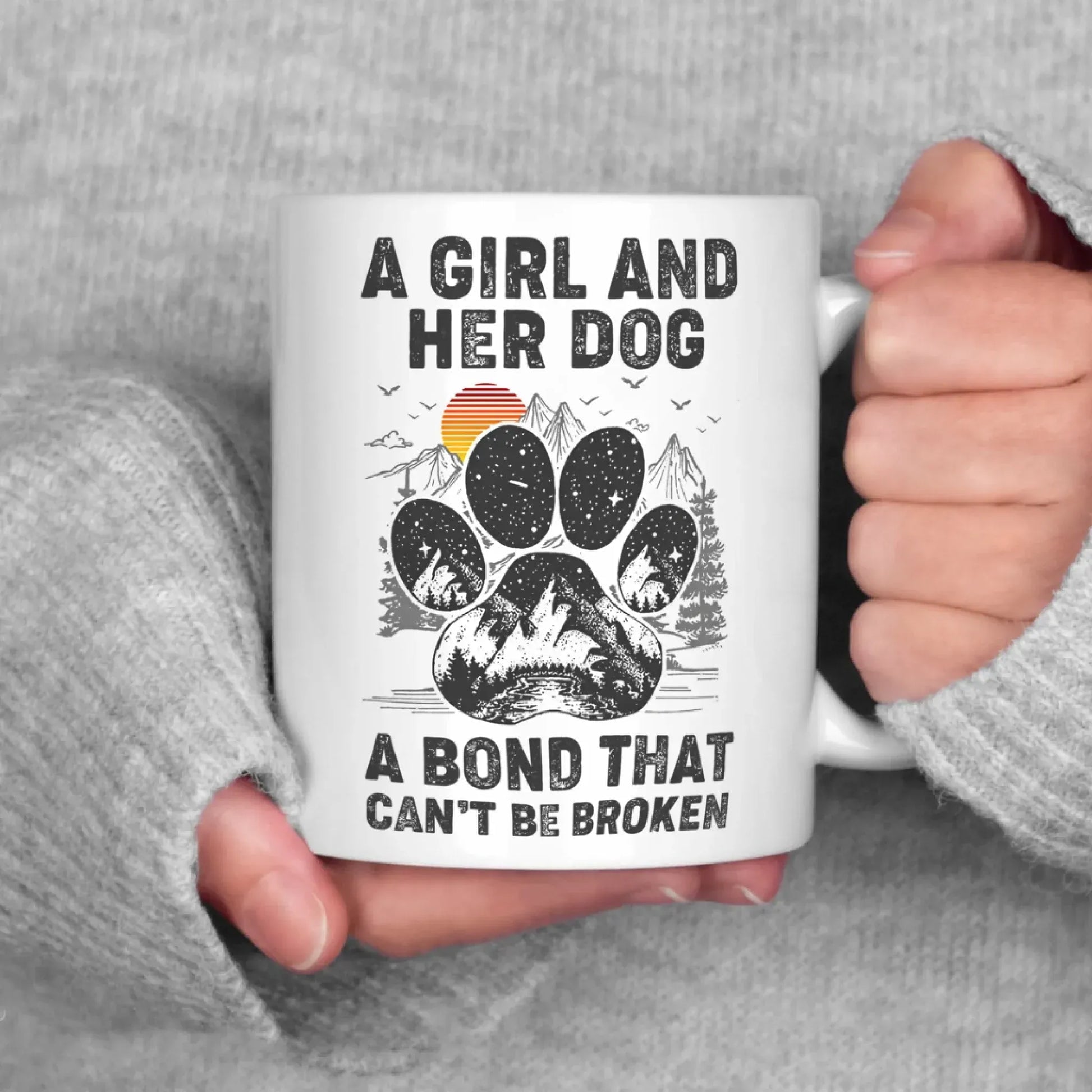 Personalized Mugs A Girl And Her Dog Can't Be Broken - Personalized Custom Printed Mug