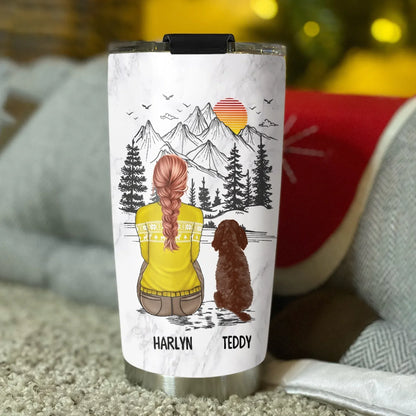 Personalized Tumblers A Girl And Her Dog Can't Be Broken - Personalized Custom Printed Tumbler
