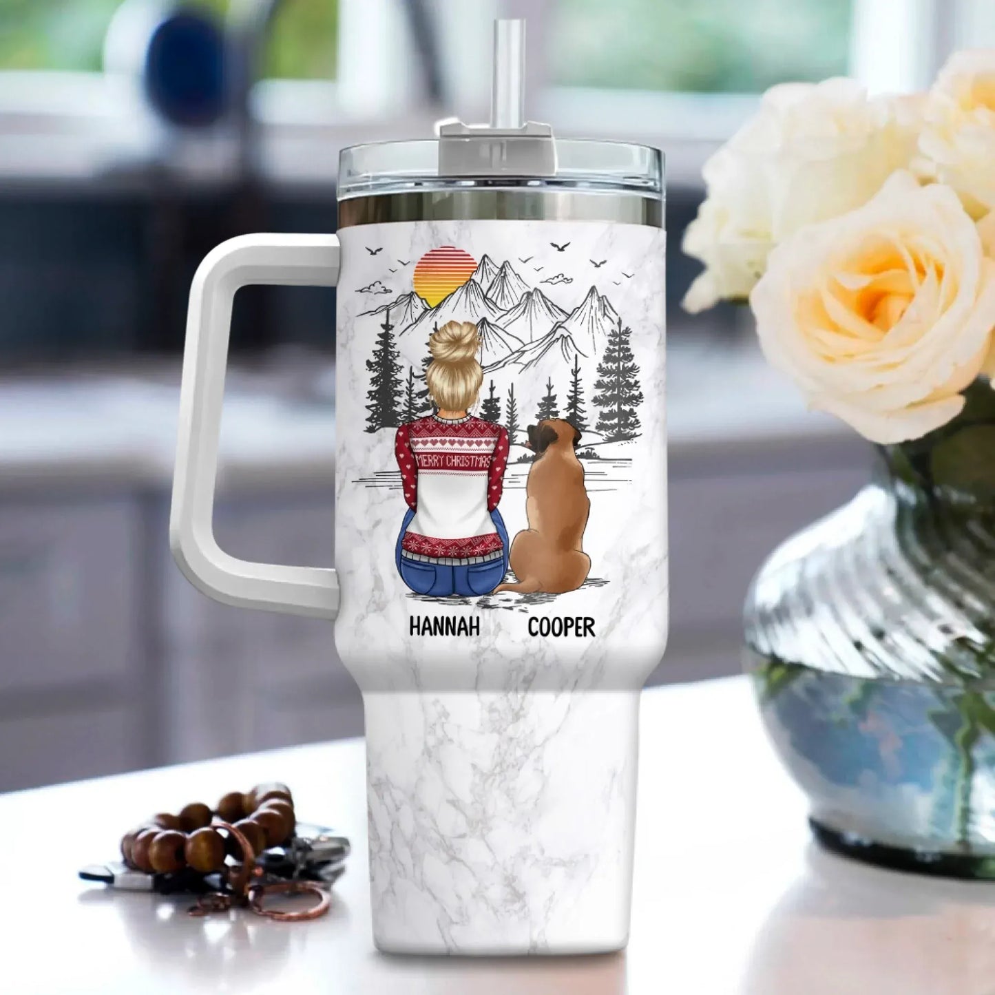 Personalized Tumblers A Girl And Her Dog Can't Be Broken - Personalized Custom Printed Tumbler