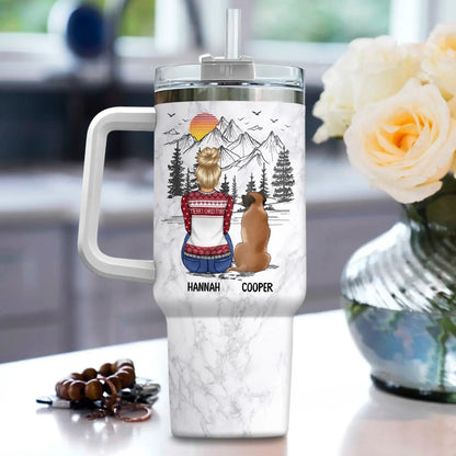 Personalized Tumblers A Girl And Her Dog Can't Be Broken - Personalized Custom Printed Tumbler
