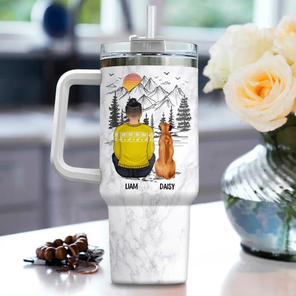 Personalized Tumblers A Boy And His Dog Can't Be Broken - Personalized Custom Printed Tumbler