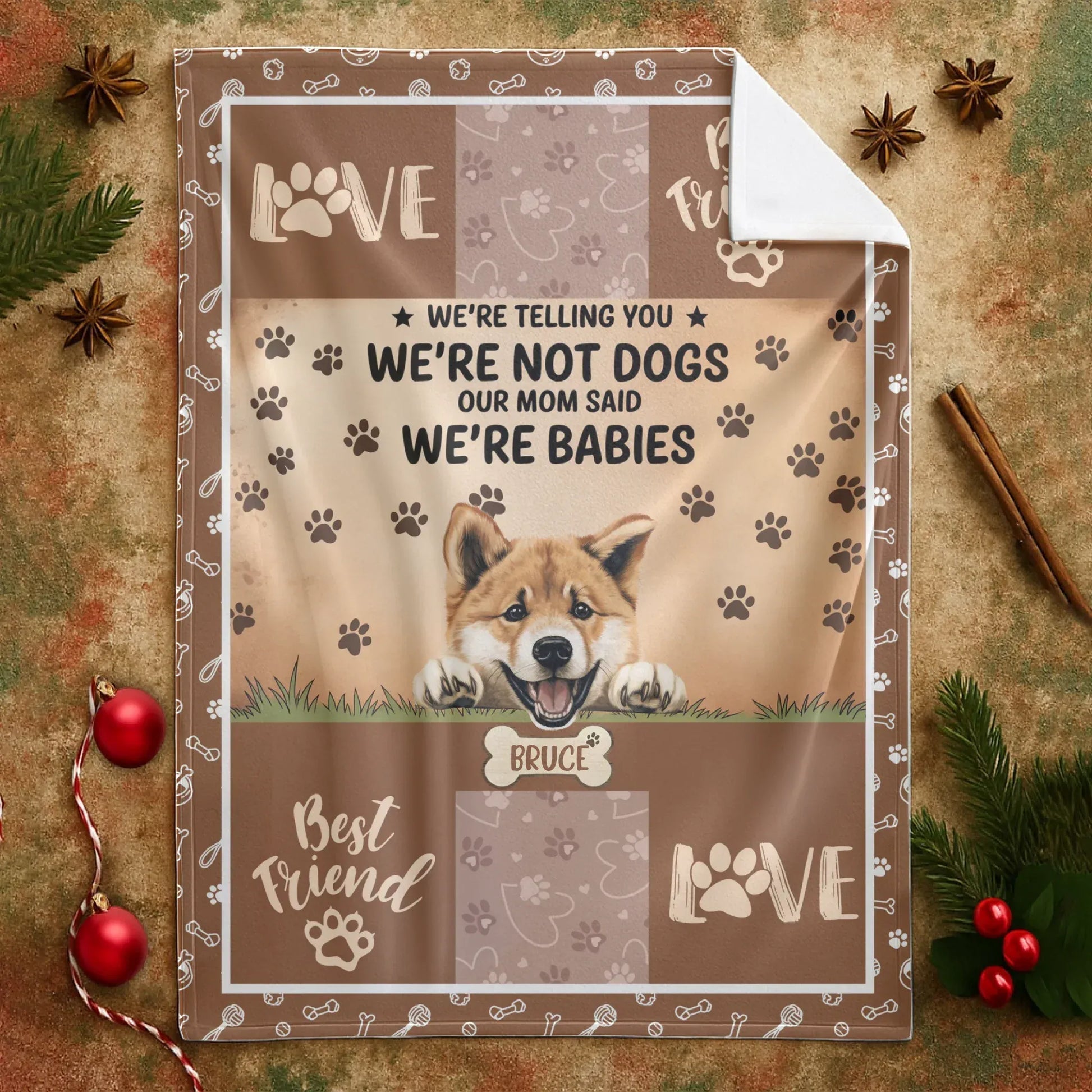 We're Not Dogs We're Babies - Personalized Multiple Dog Custom Blanket