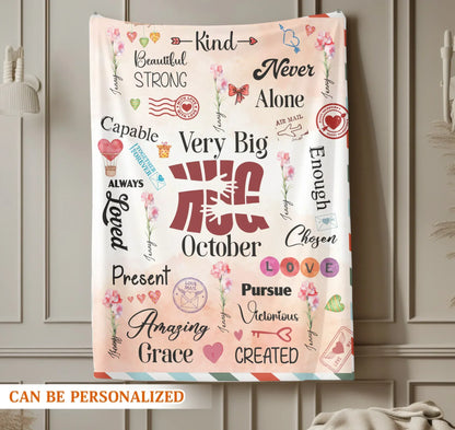 Very Big Hug Affirmations - Personalized Name Affirmation Blanket
