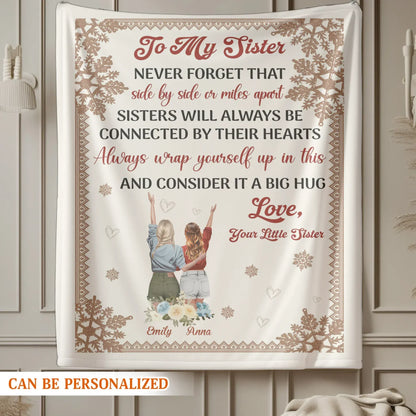 Personalized Sister Blanket – Custom Gift from Little Sister with Names